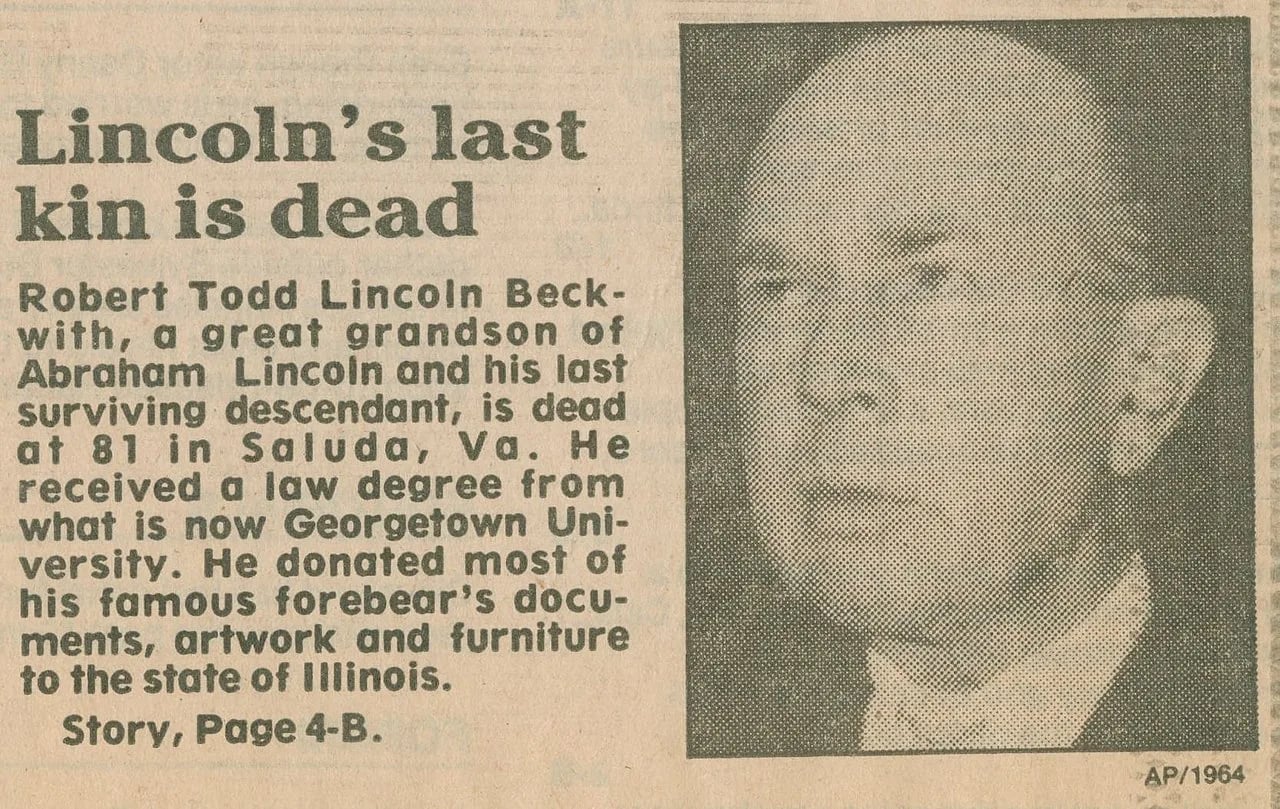 Porträt von Robert Todd Lincoln Beckwith (1904–1985) – Gedenkseite