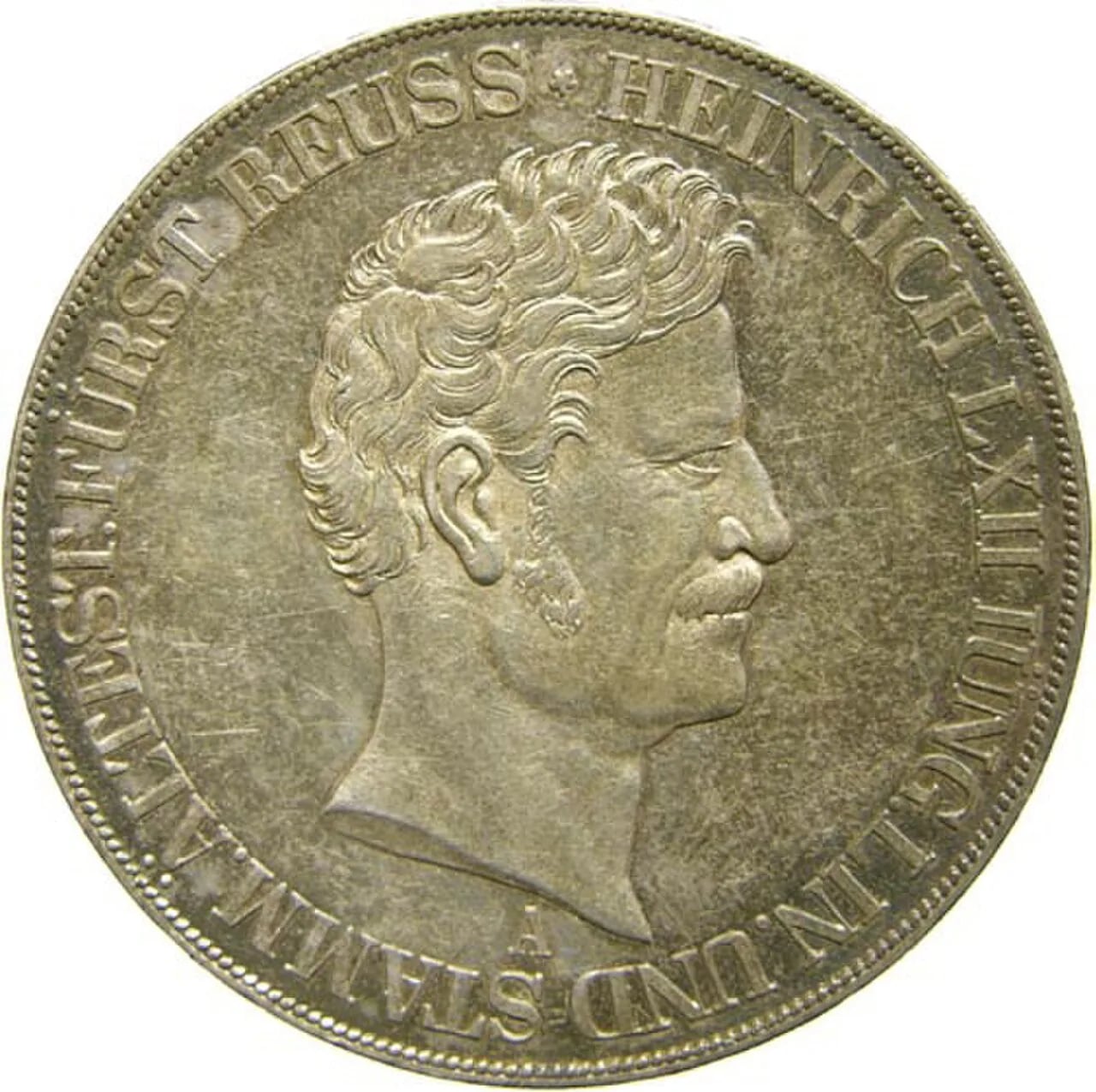Porträt von Heinrich LXII. (1785–1854) – Gedenkseite