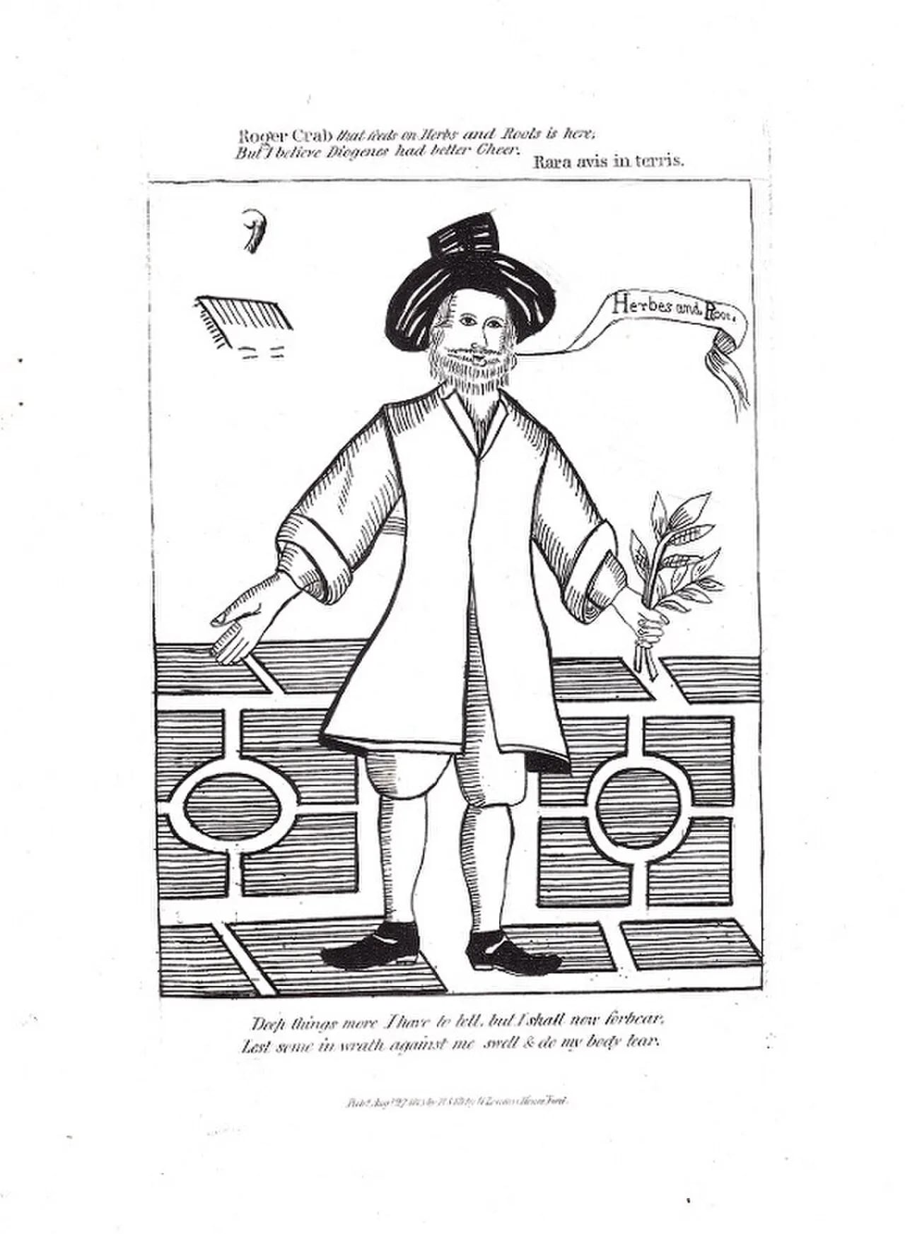 Porträt von Roger Crab (1621–1680) – Gedenkseite