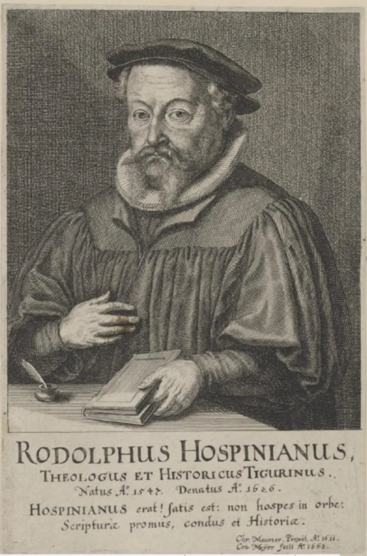 Porträt von Rudolf Hospinian (1547–1626) – Gedenkseite