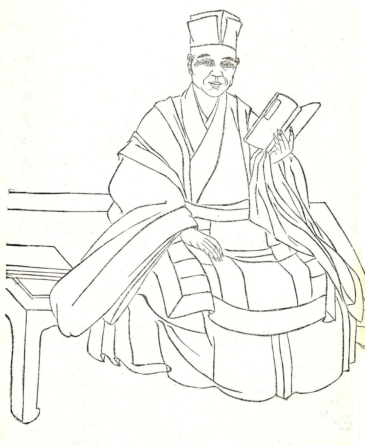 Porträt von Sakugen Shūryō (1501–1579) – Gedenkseite