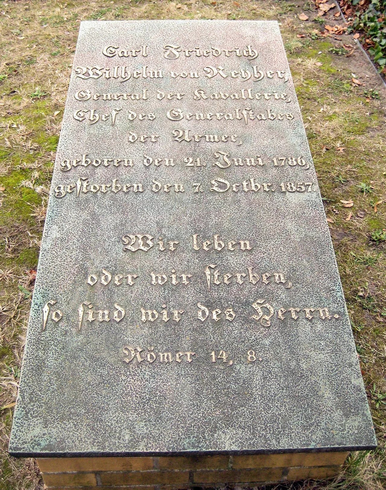 Portrait of Karl von Reyher (1786–1857) – memorial page