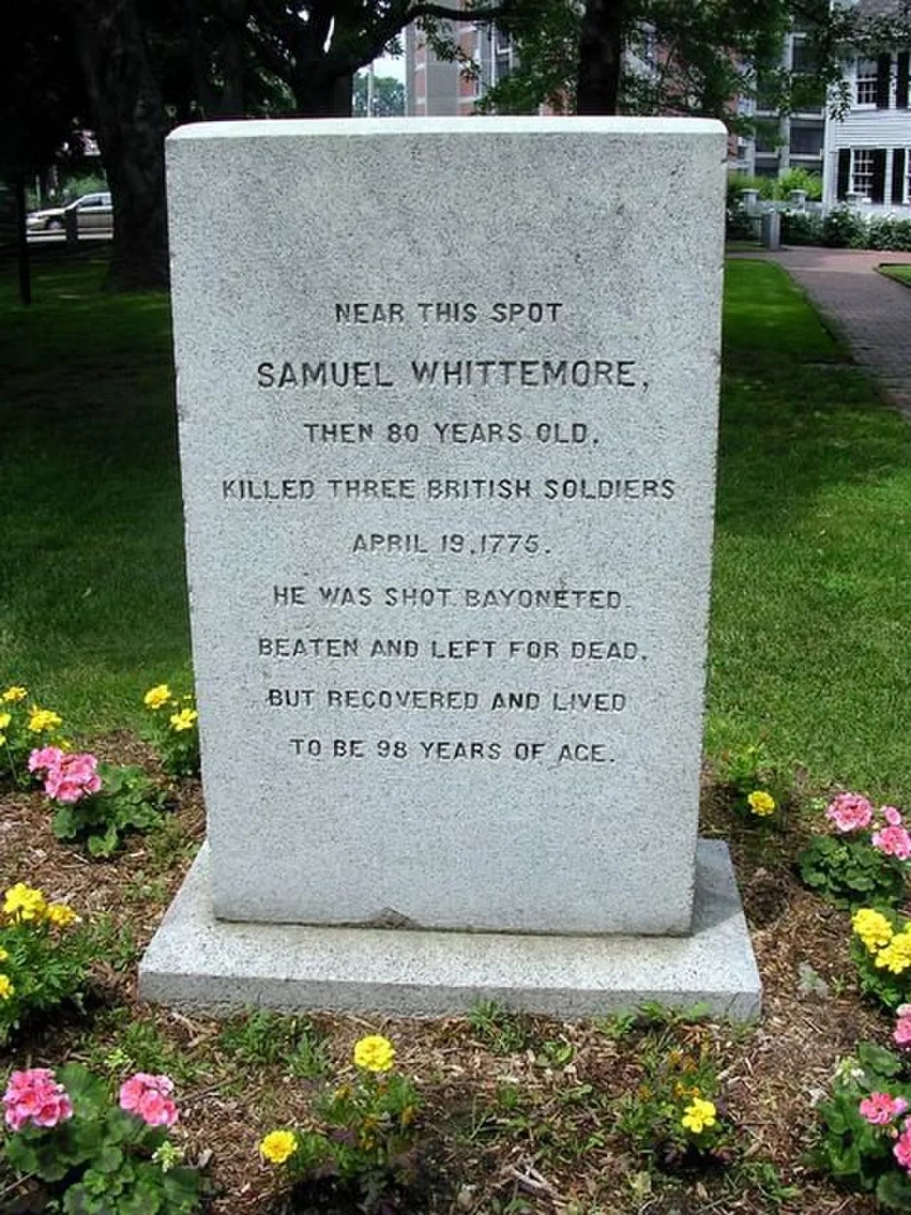 Portrait of Samuel Whittemore (1696–1793) – memorial page
