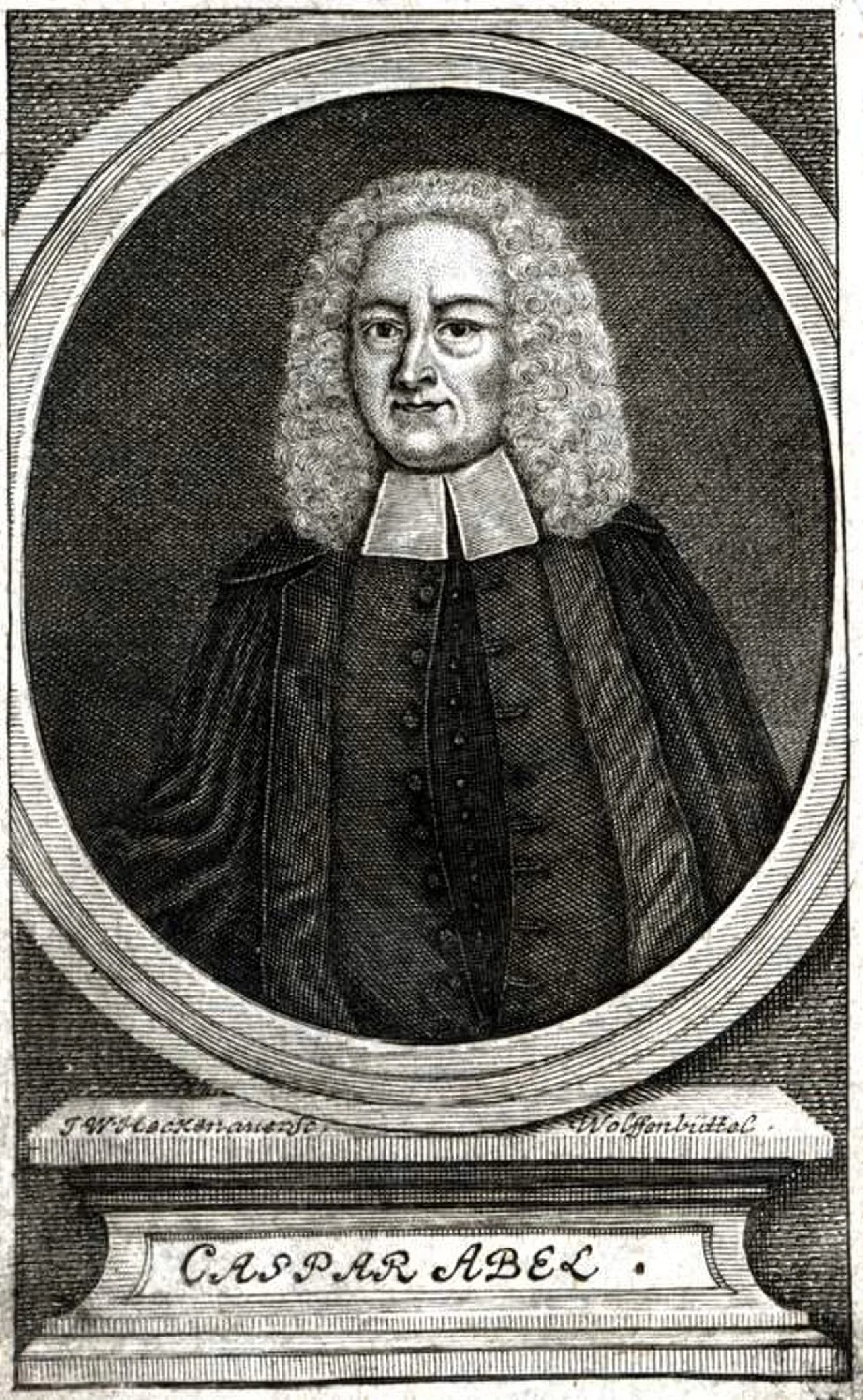 Porträt von Caspar Abel (1676–1763) – Gedenkseite