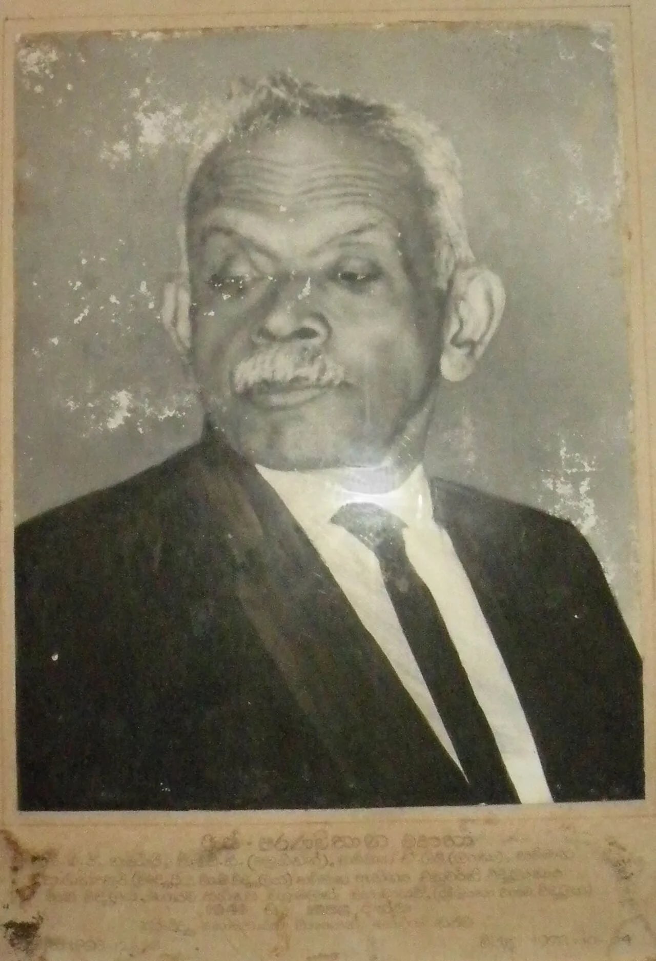 Portrait of Senarath Paranavithana (1896–1972) – memorial page