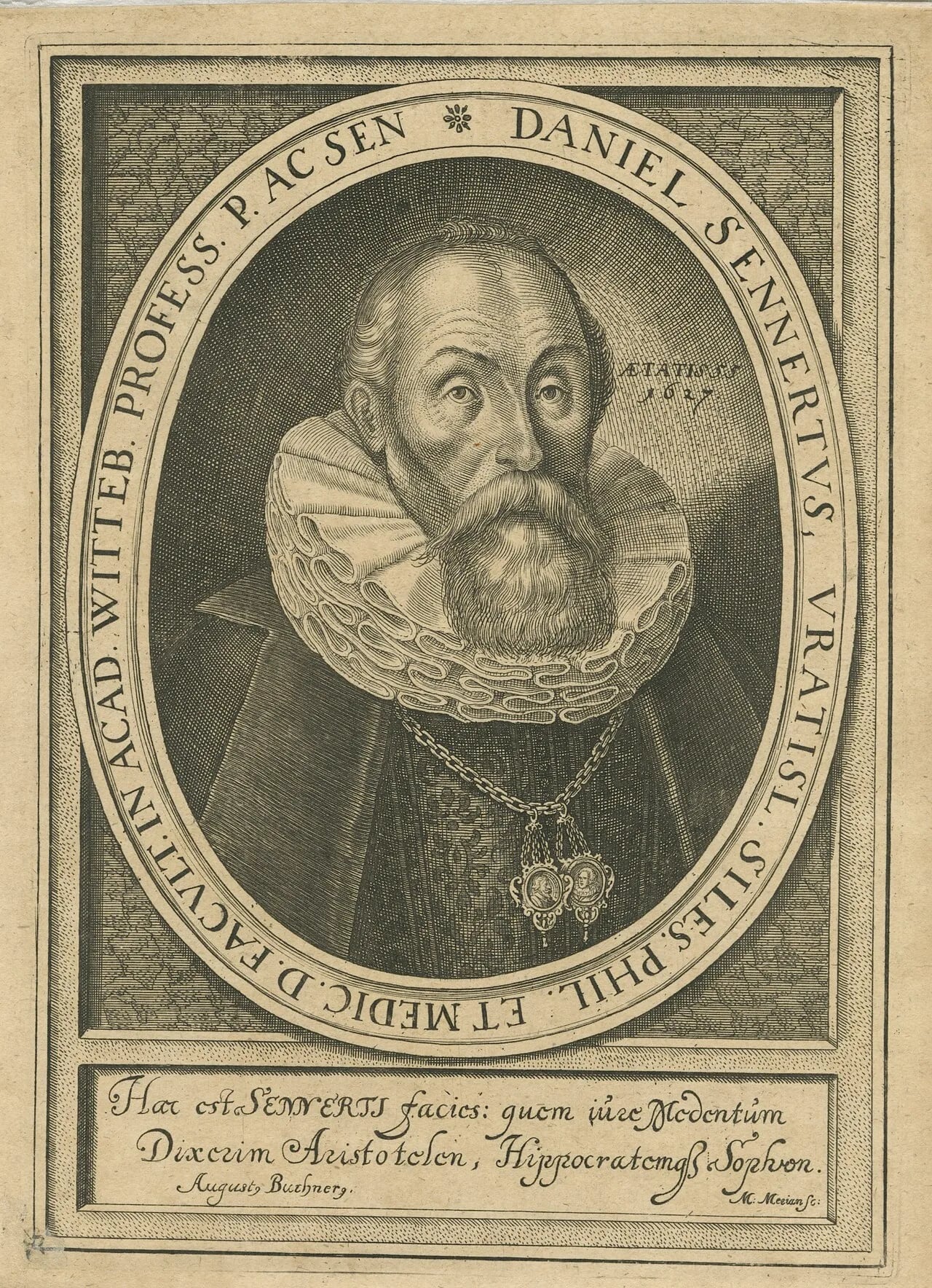 Porträt von Daniel Sennert (1572–1637) – Gedenkseite