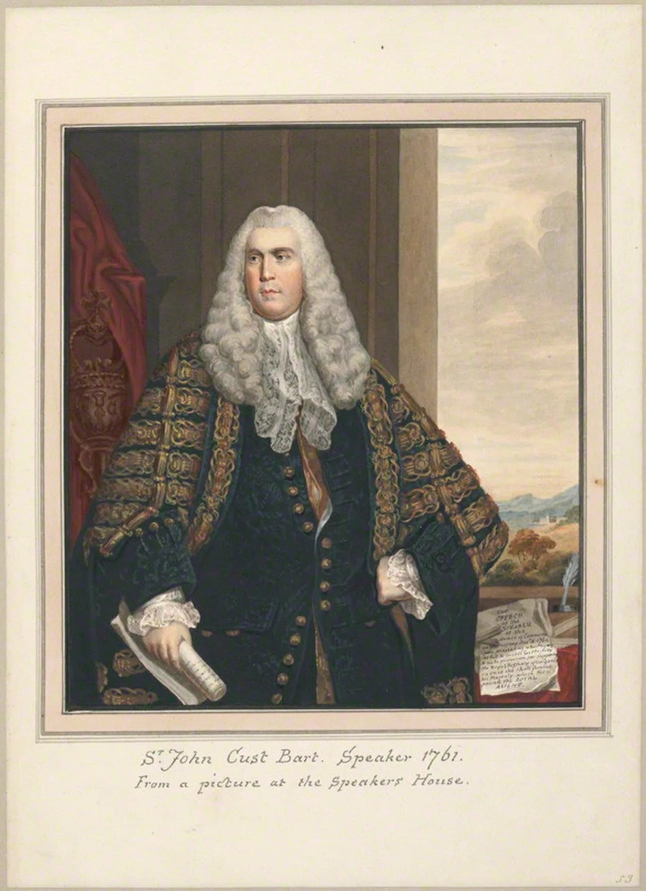Portrait of John Cust, 3rd Baronet (1718–1770) – memorial page