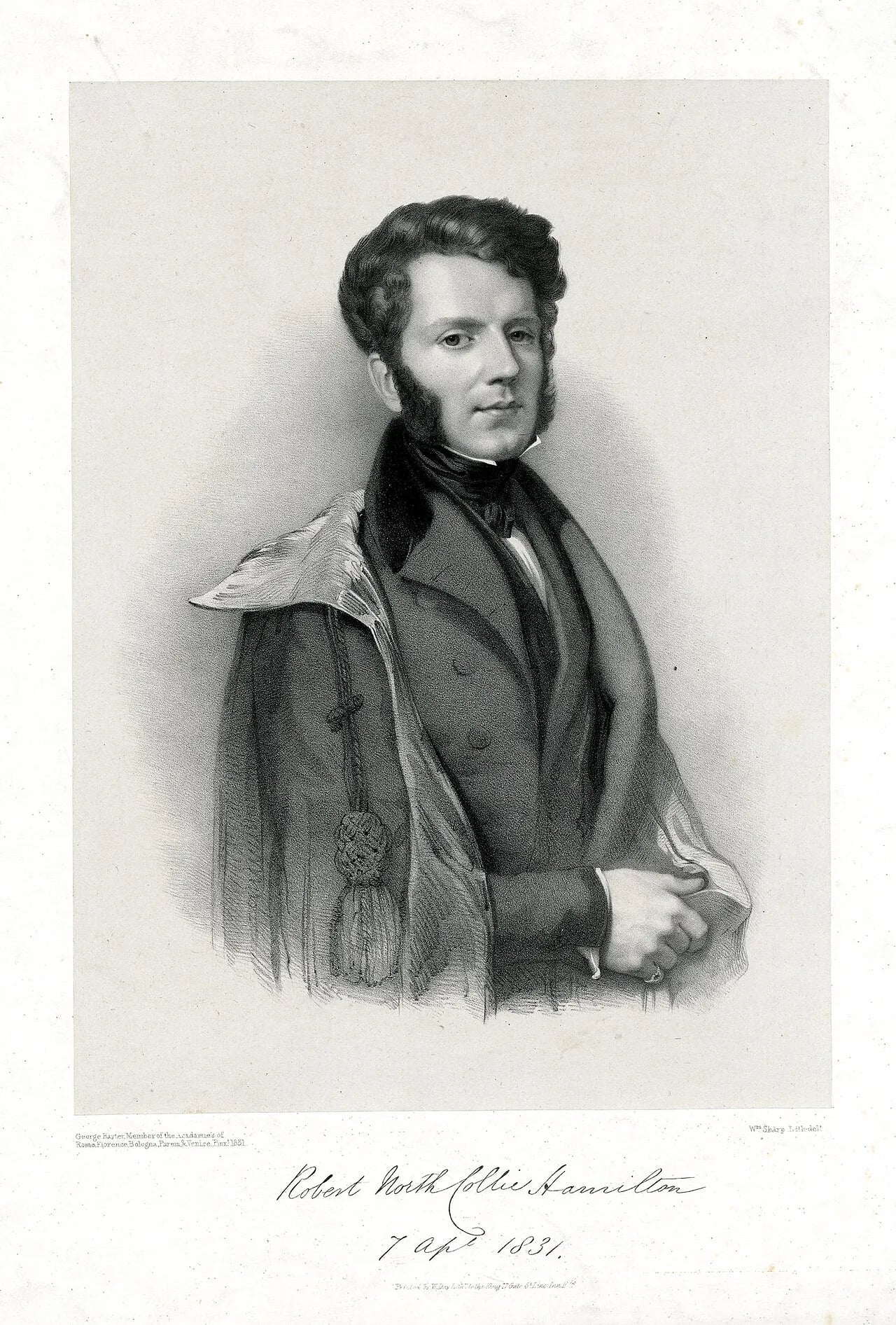 Portrait of Sir Robert Hamilton, 6th Baronet (1802–1887) – memorial page