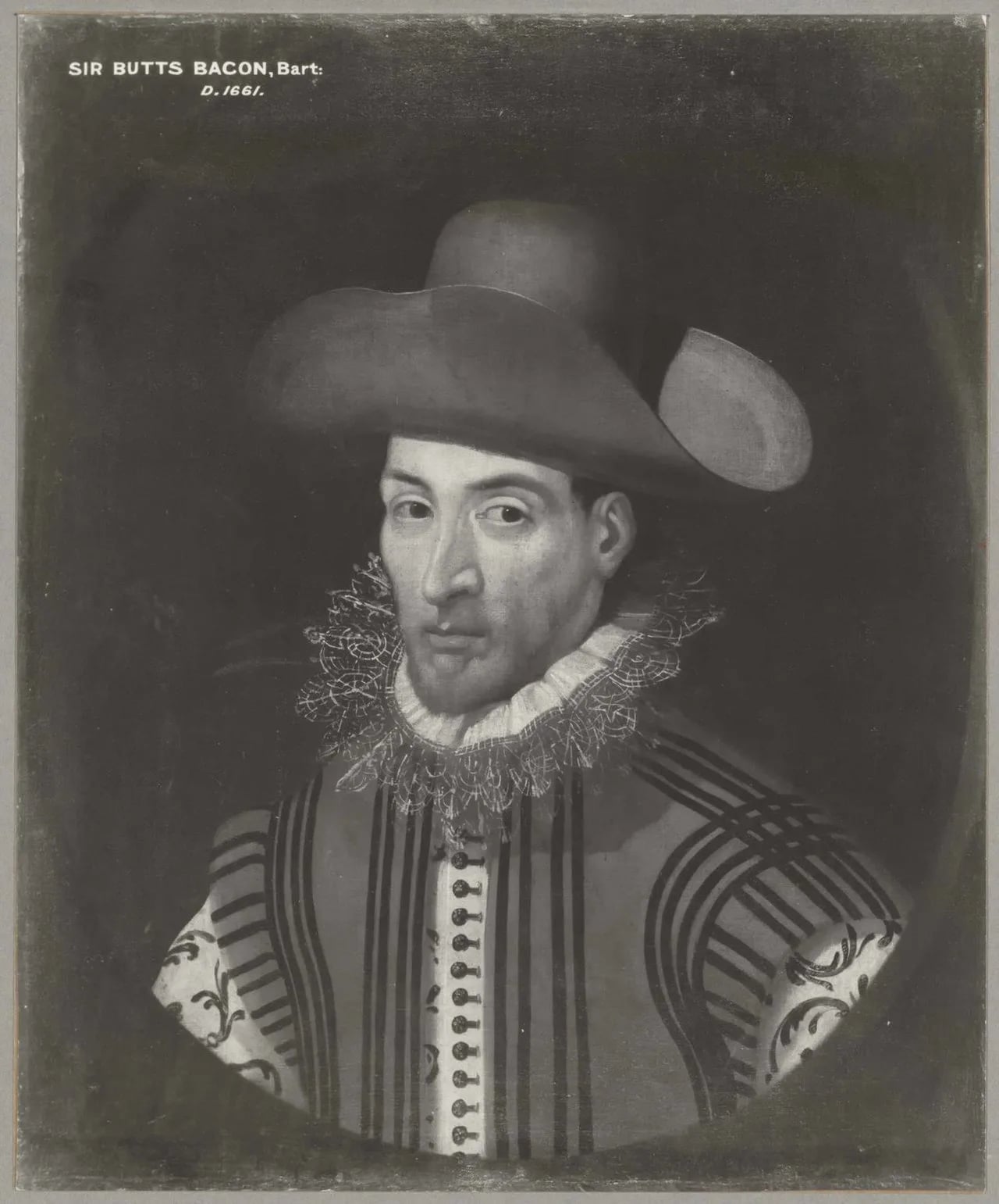 Portrait of Sir Butts Bacon, 1st Baronet, of Mildenhall (1580–1661) – memorial page