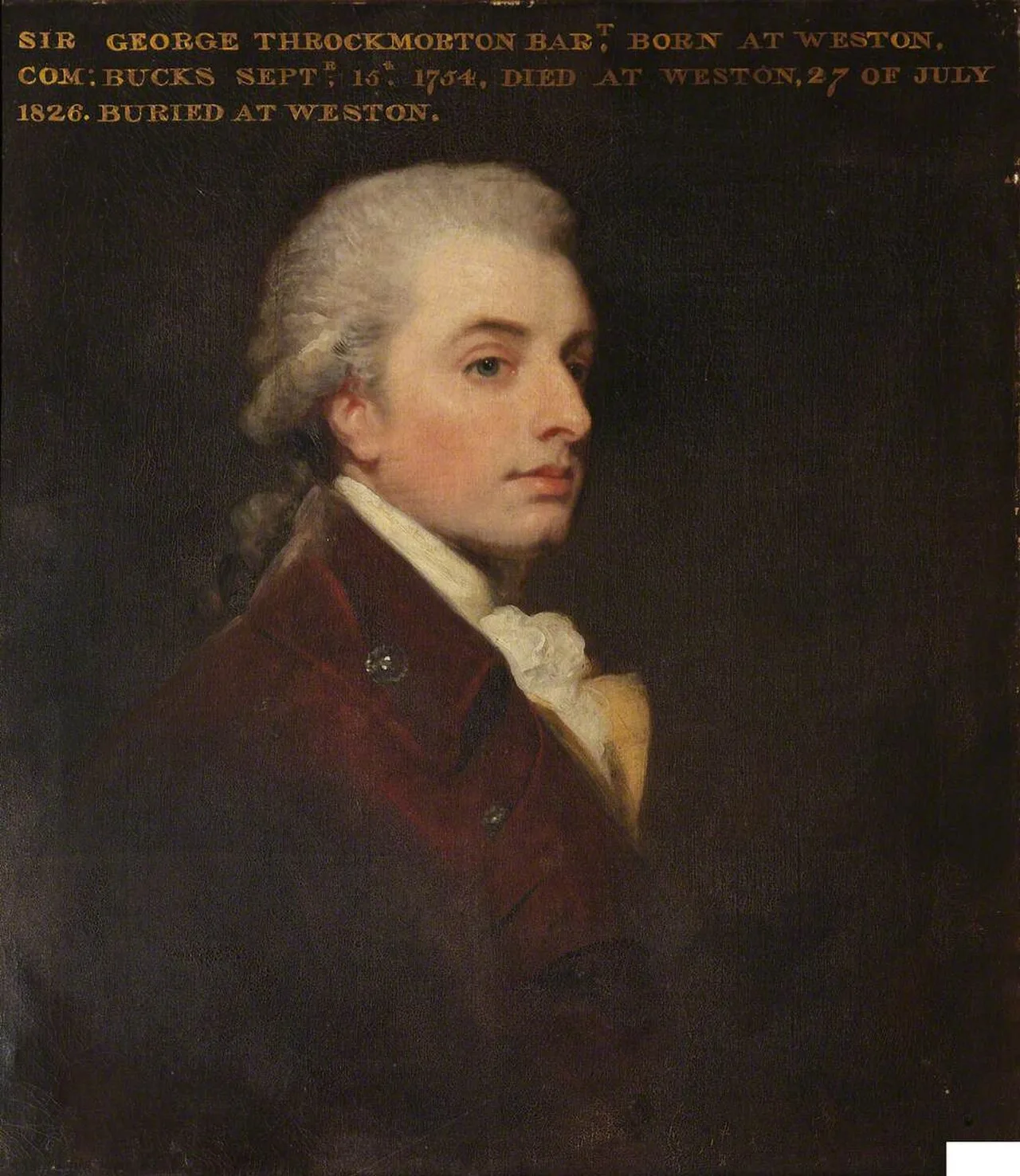 Portrait of Sir George Courtenay-Throckmorton, 6th Bt. (1754–1826) – memorial page