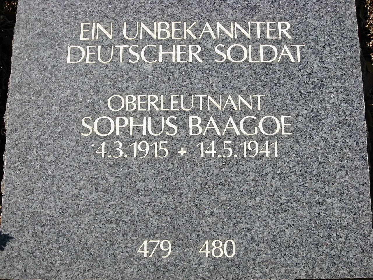 Porträt von Sophus Baagoe (1915–1941) – Gedenkseite
