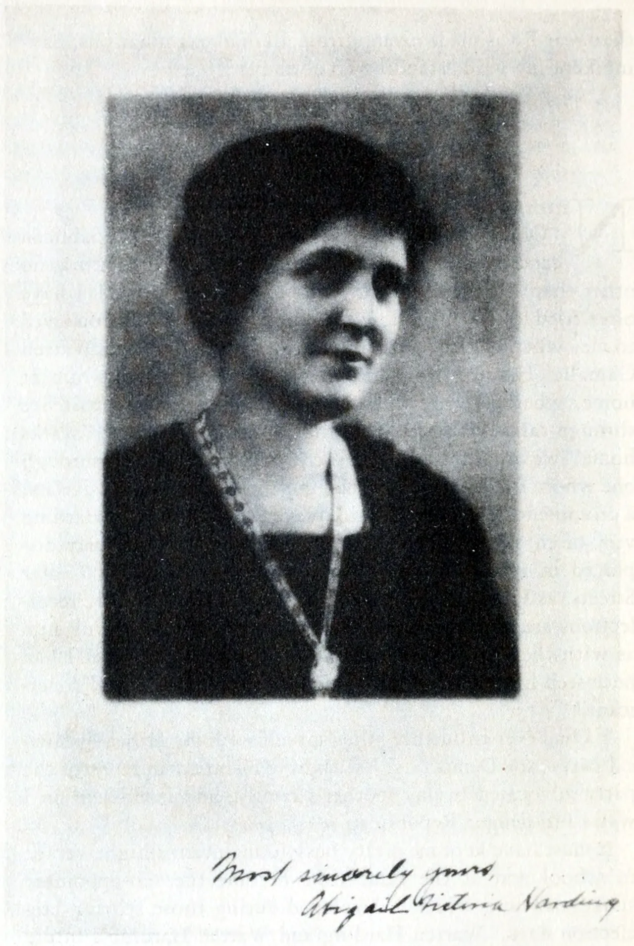 Porträt von Abigail Victoria Harding (1875–1935) – Gedenkseite