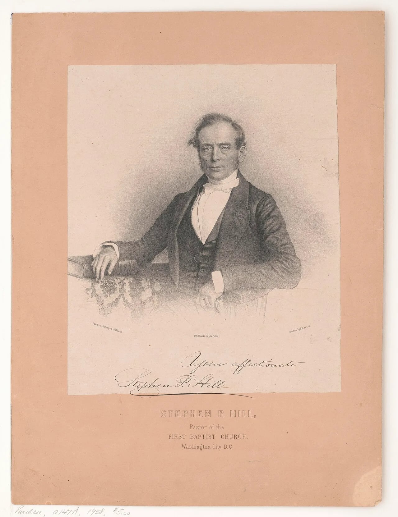 Portrait of Stephen P. Hill (1806–1884) – memorial page