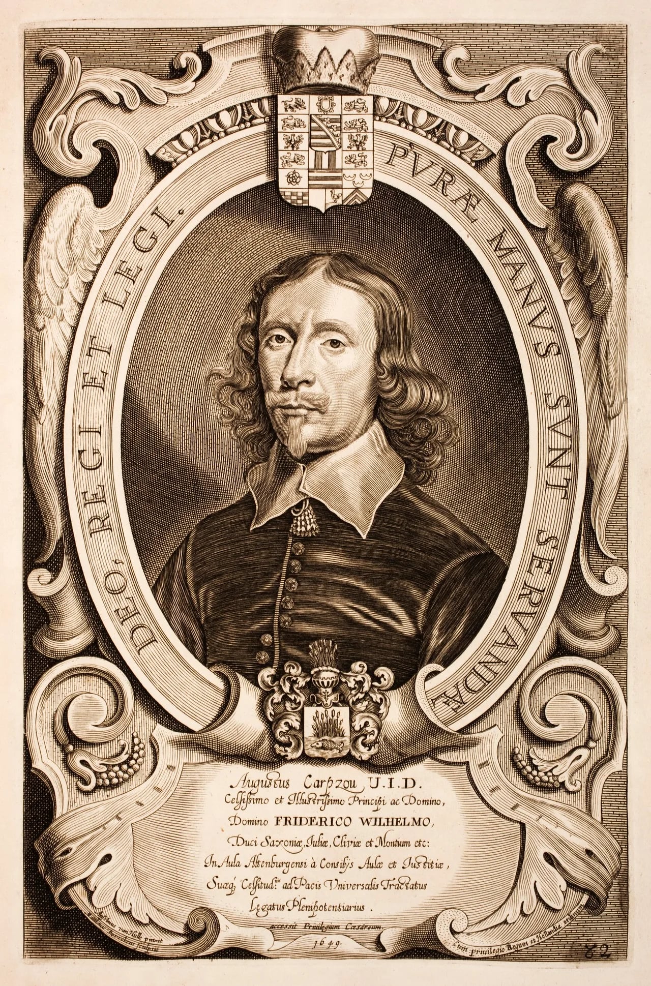 Porträt von August Carpzov (1612–1683) – Gedenkseite