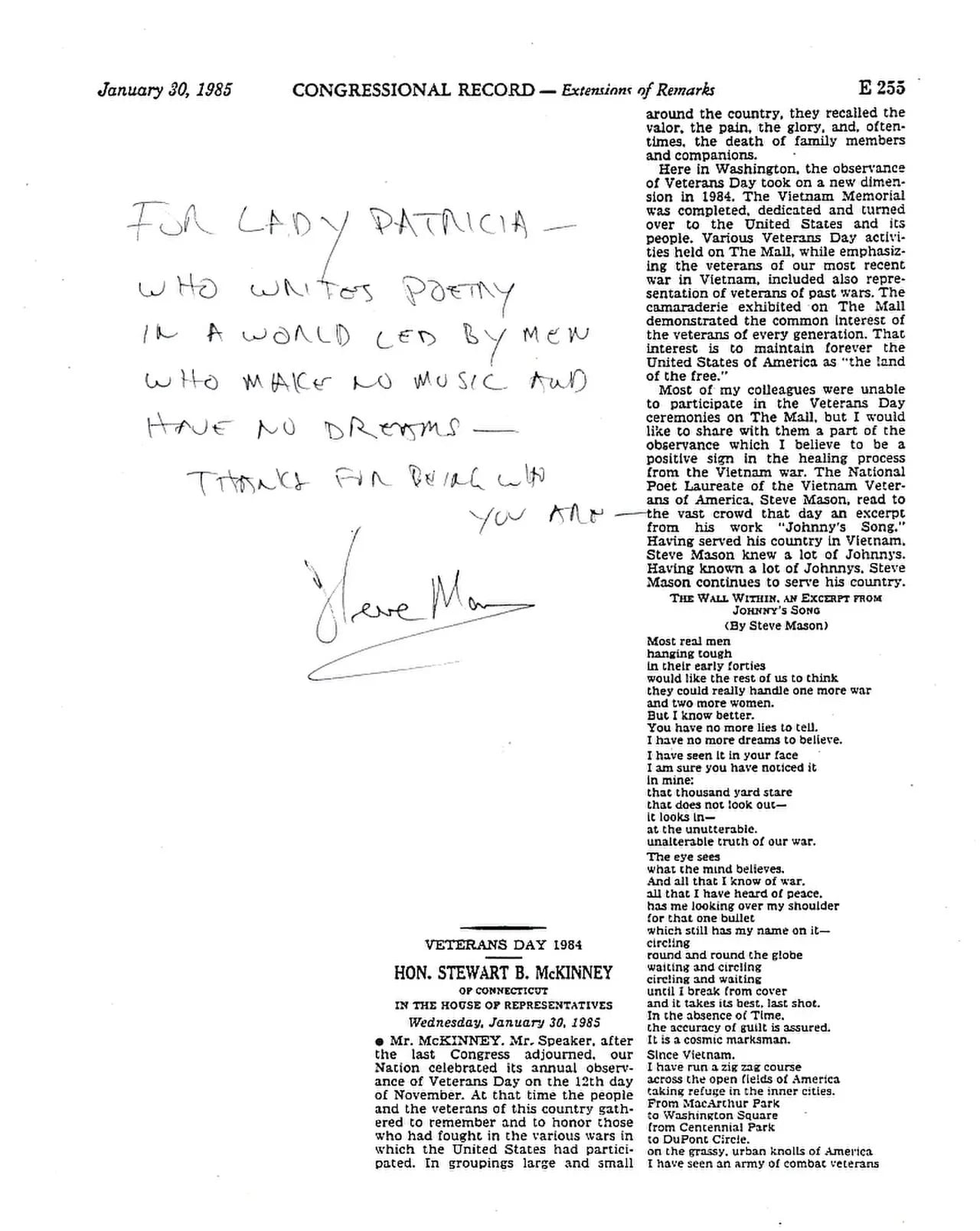 Portrait of Steve Mason (1940–2005) – memorial page