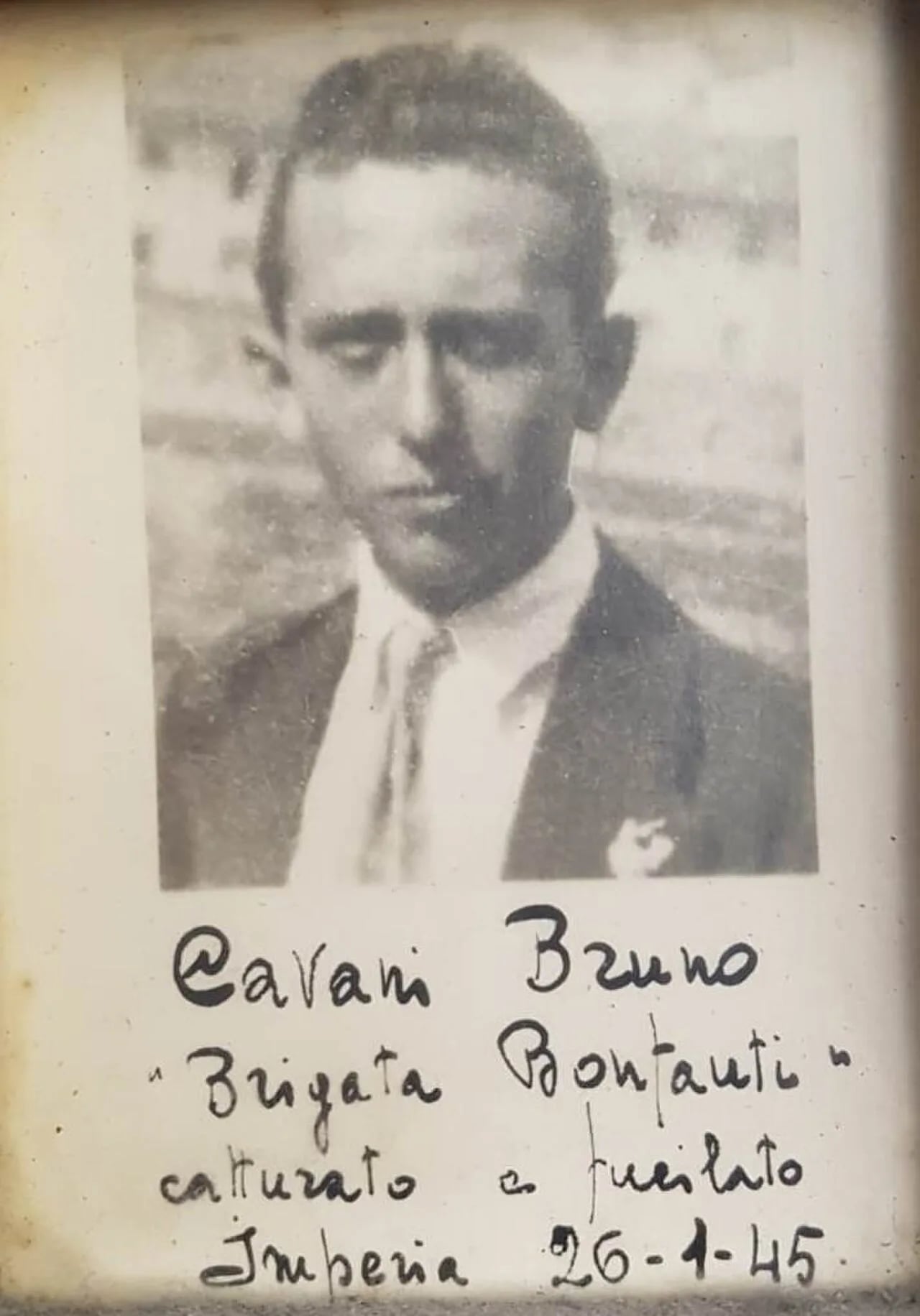 Porträt von Bruno Cavani (1923–1945) – Gedenkseite