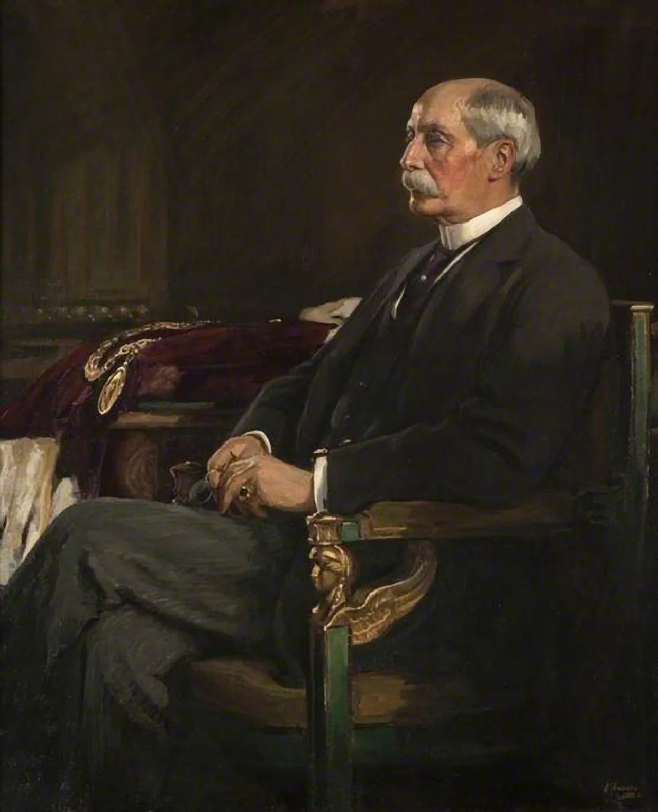 Porträt von Sir James Watson Stewart of Balgownie, 1st Bt. (1852–1922) – Gedenkseite