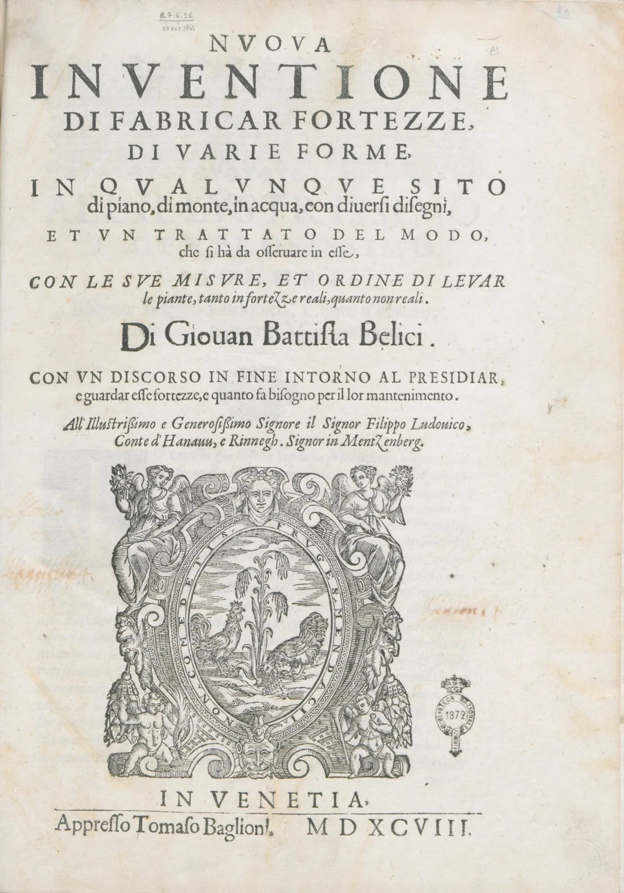 Porträt von Giovanni Battista Belluzzi (1506–1554) – Gedenkseite