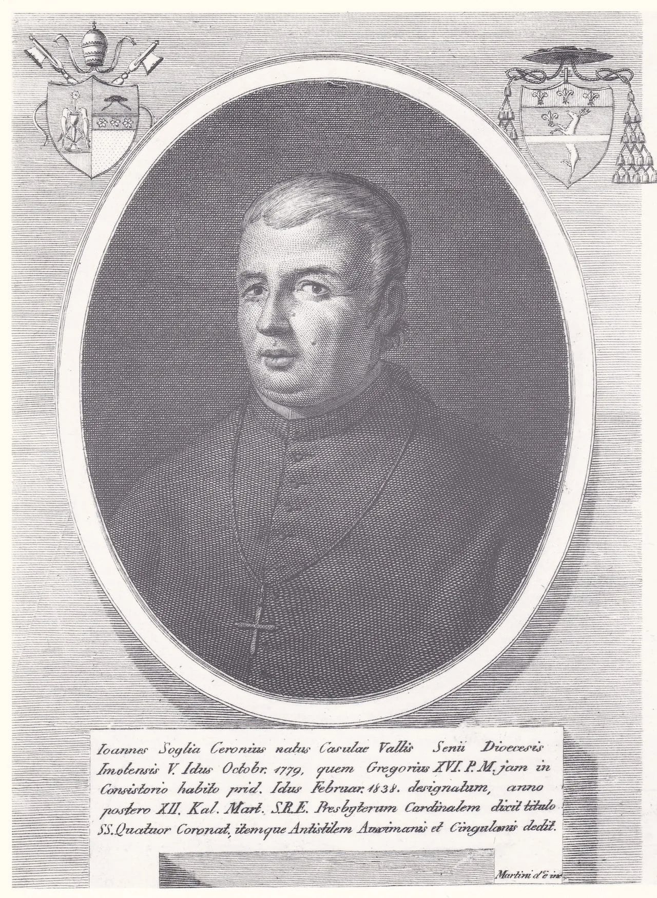Porträt von Giovanni Soglia Ceroni (1779–1856) – Gedenkseite