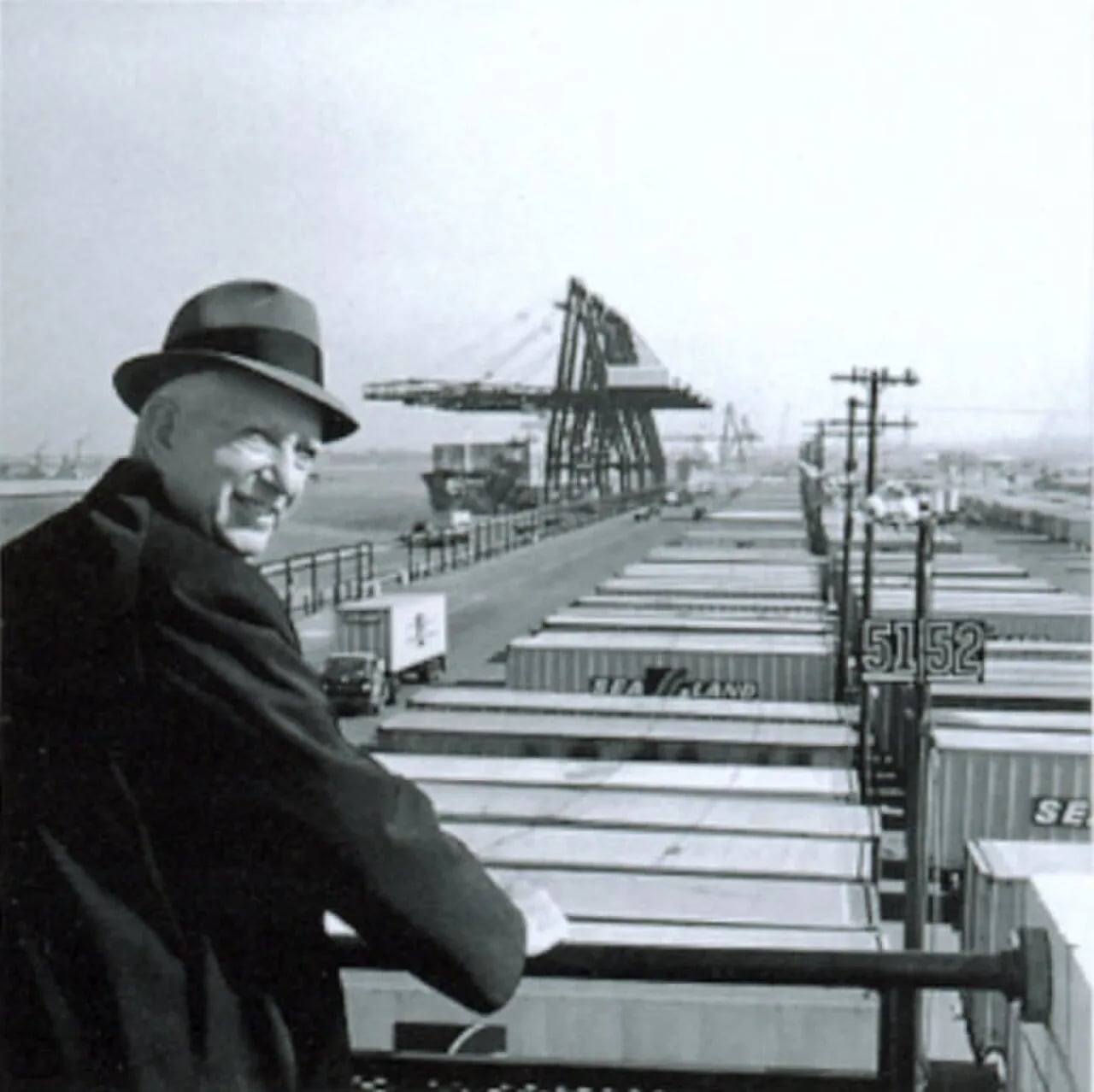 Portrait of Malcom McLean (1913–2001) – memorial page