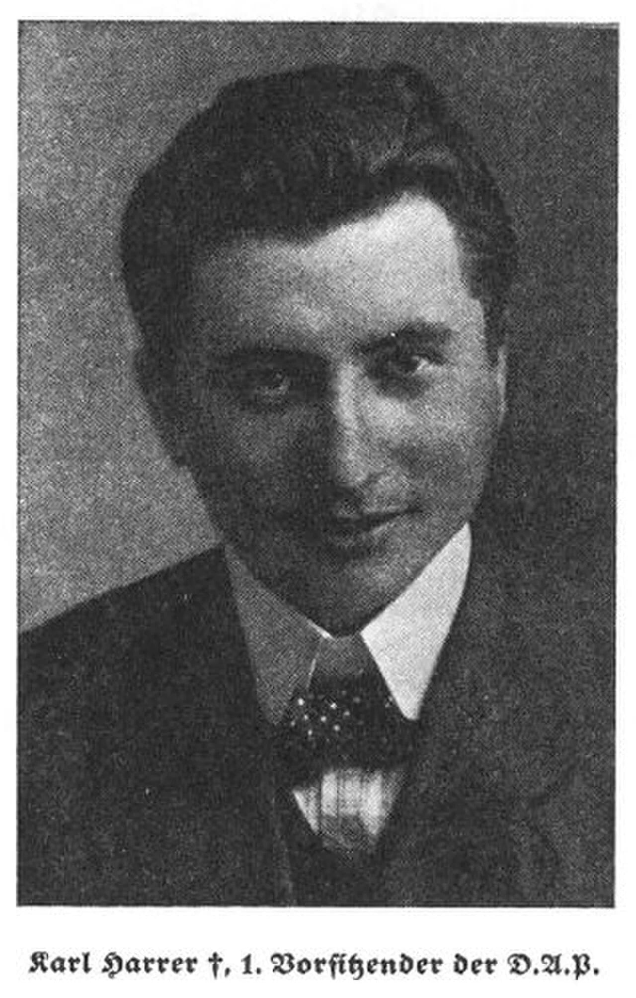 Porträt von Karl Harrer (1890–1926) – Gedenkseite
