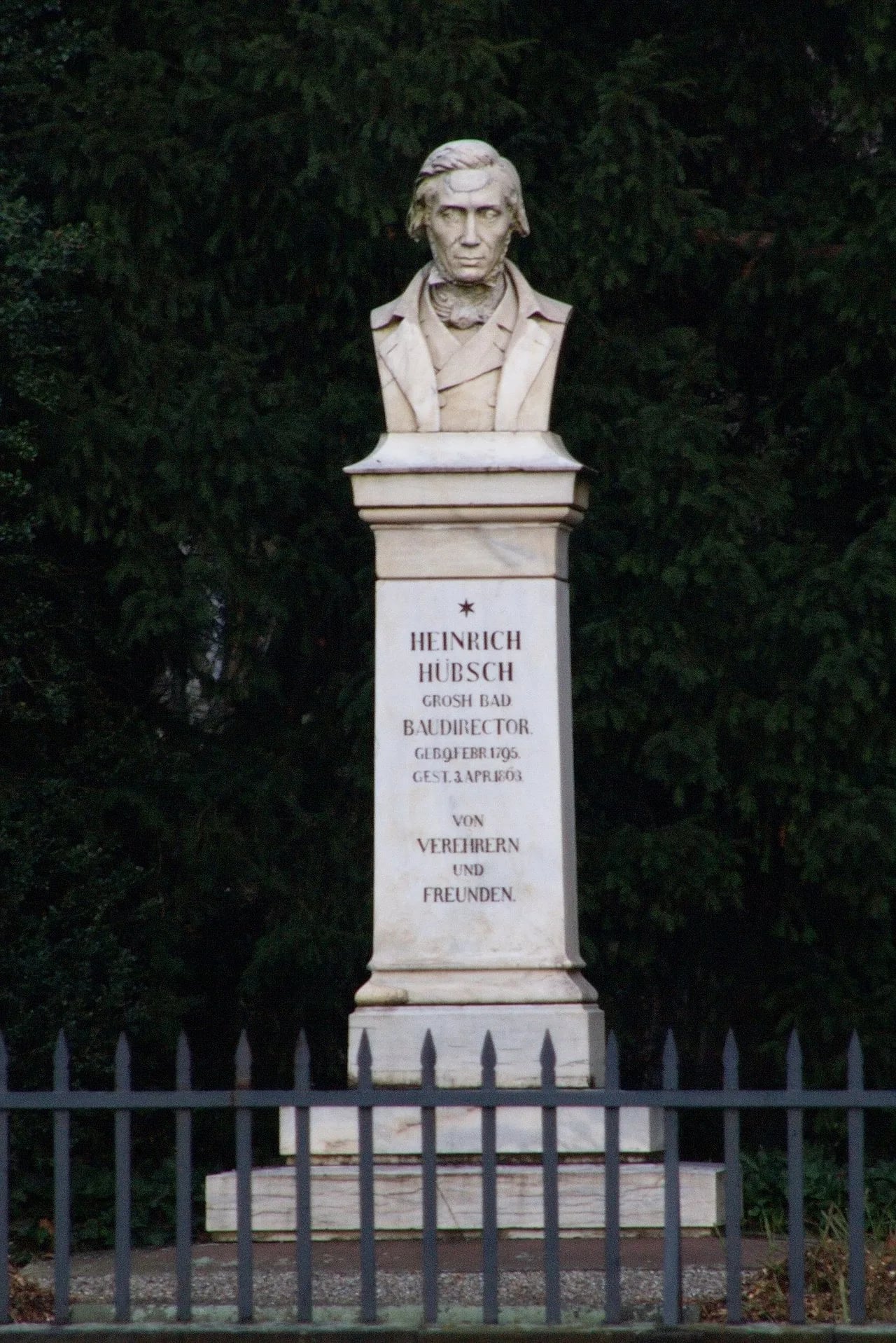 Porträt von Heinrich Hübsch (1795–1863) – Gedenkseite