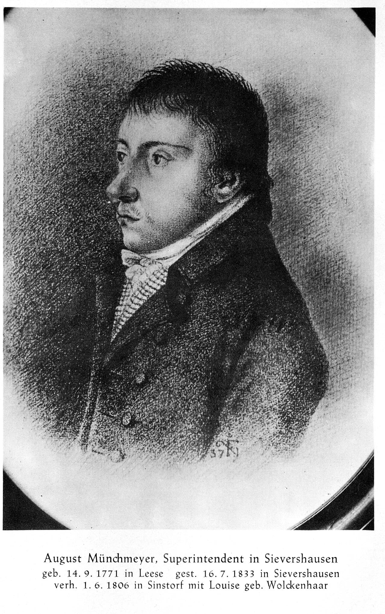 Portrait of August Conrad Münchmeyer (1771–1833) – memorial page
