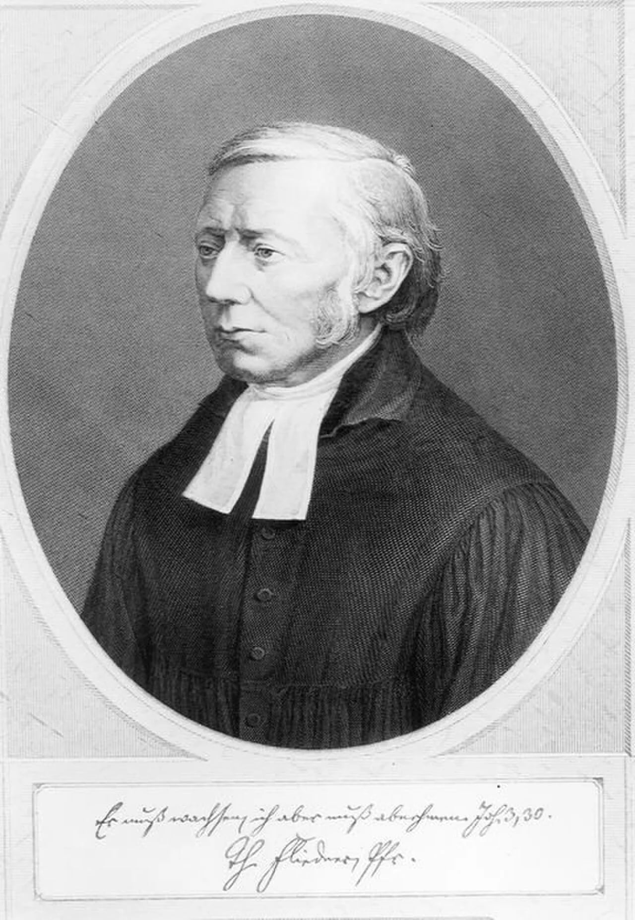Porträt von Theodor Fliedner (1800–1864) – Gedenkseite