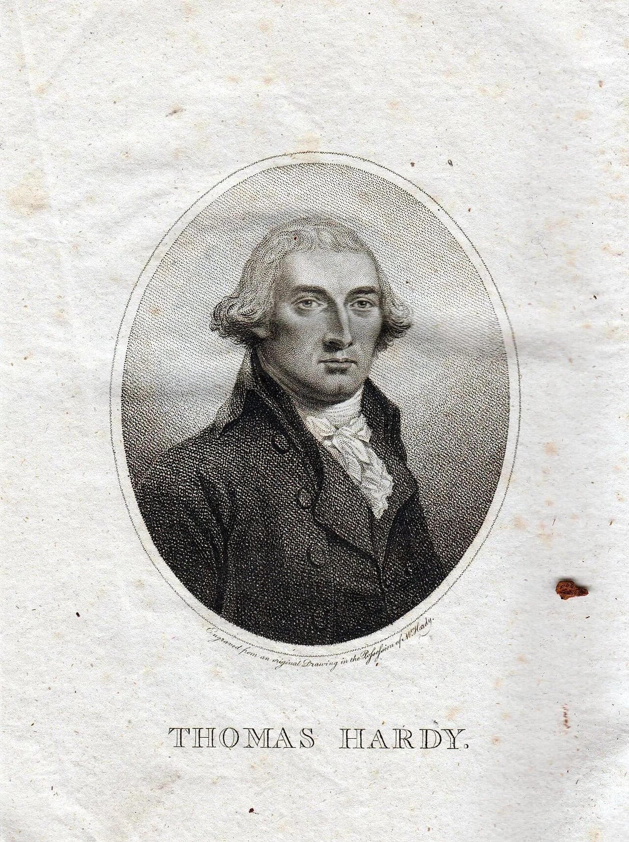 Portrait of Thomas Hardy (1752–1832) – memorial page