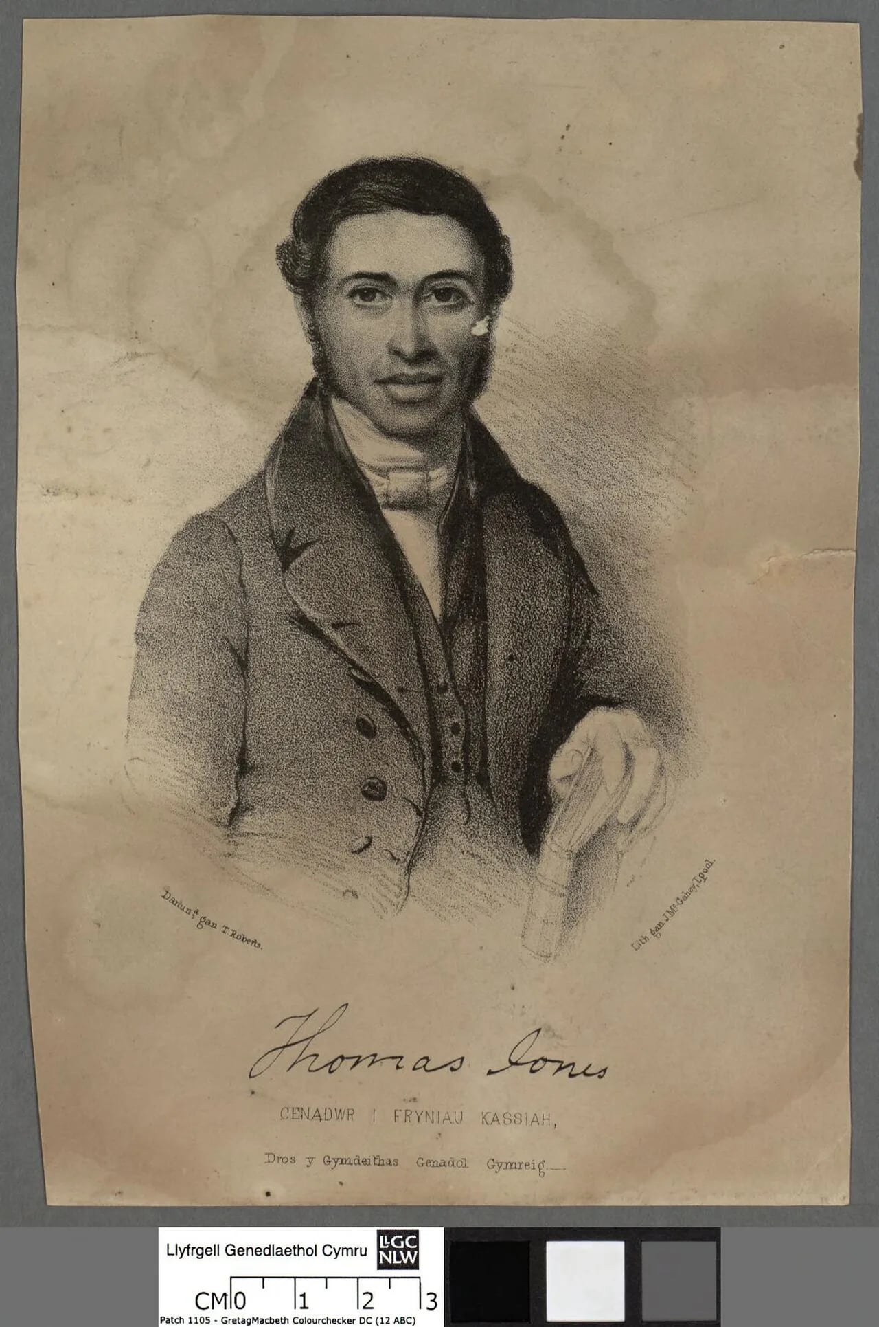 Porträt von Thomas Jones (1810–1849) – Gedenkseite