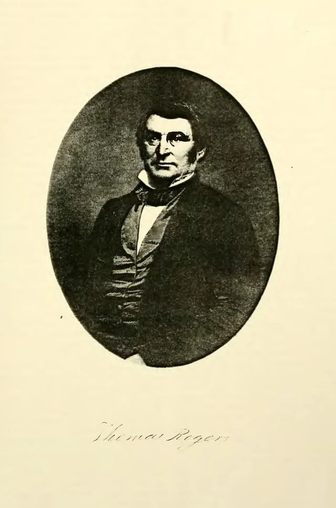 Portrait of Thomas Rogers (1792–1856) – memorial page