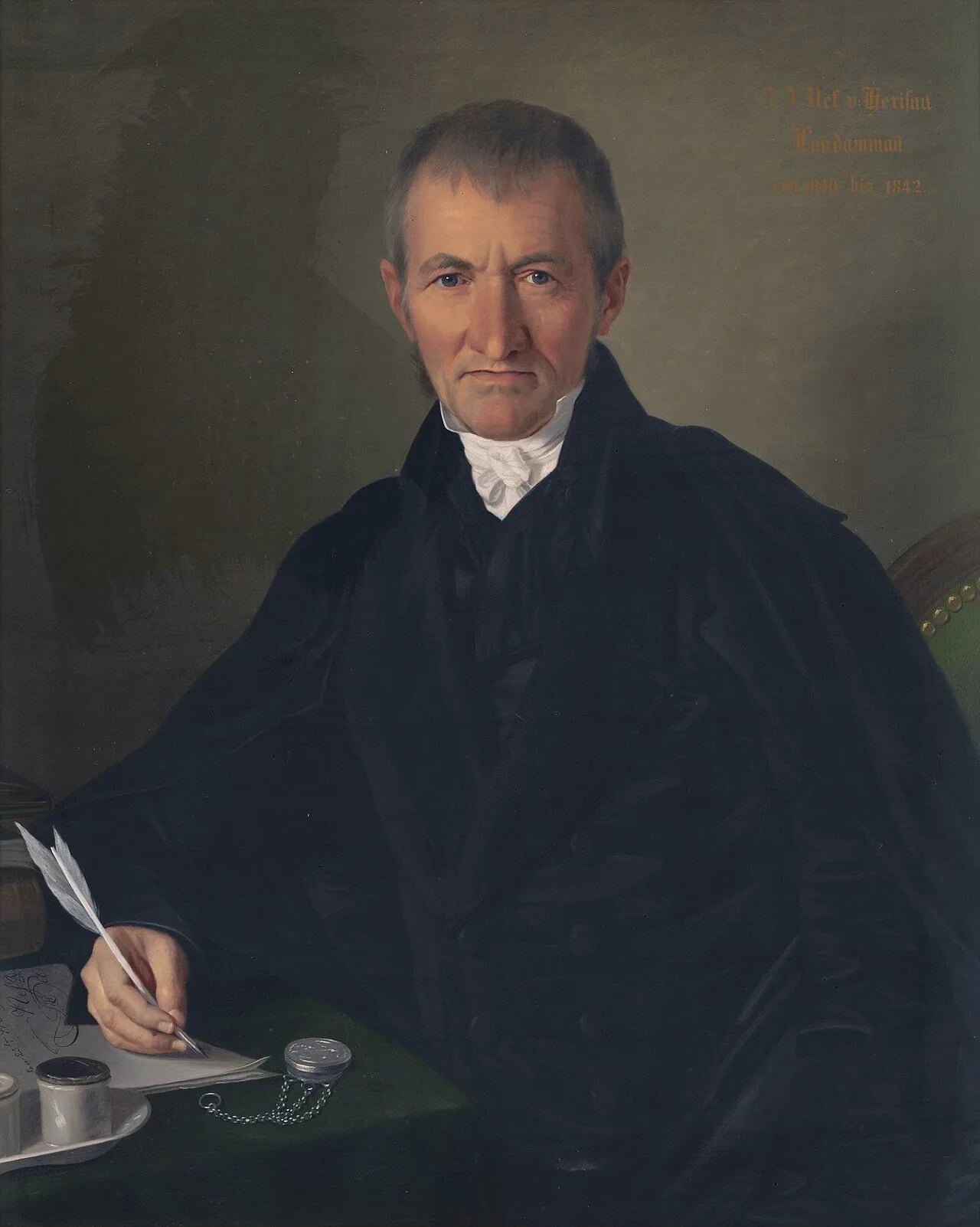 Porträt von Johann Jakob Nef (1784–1855) – Gedenkseite