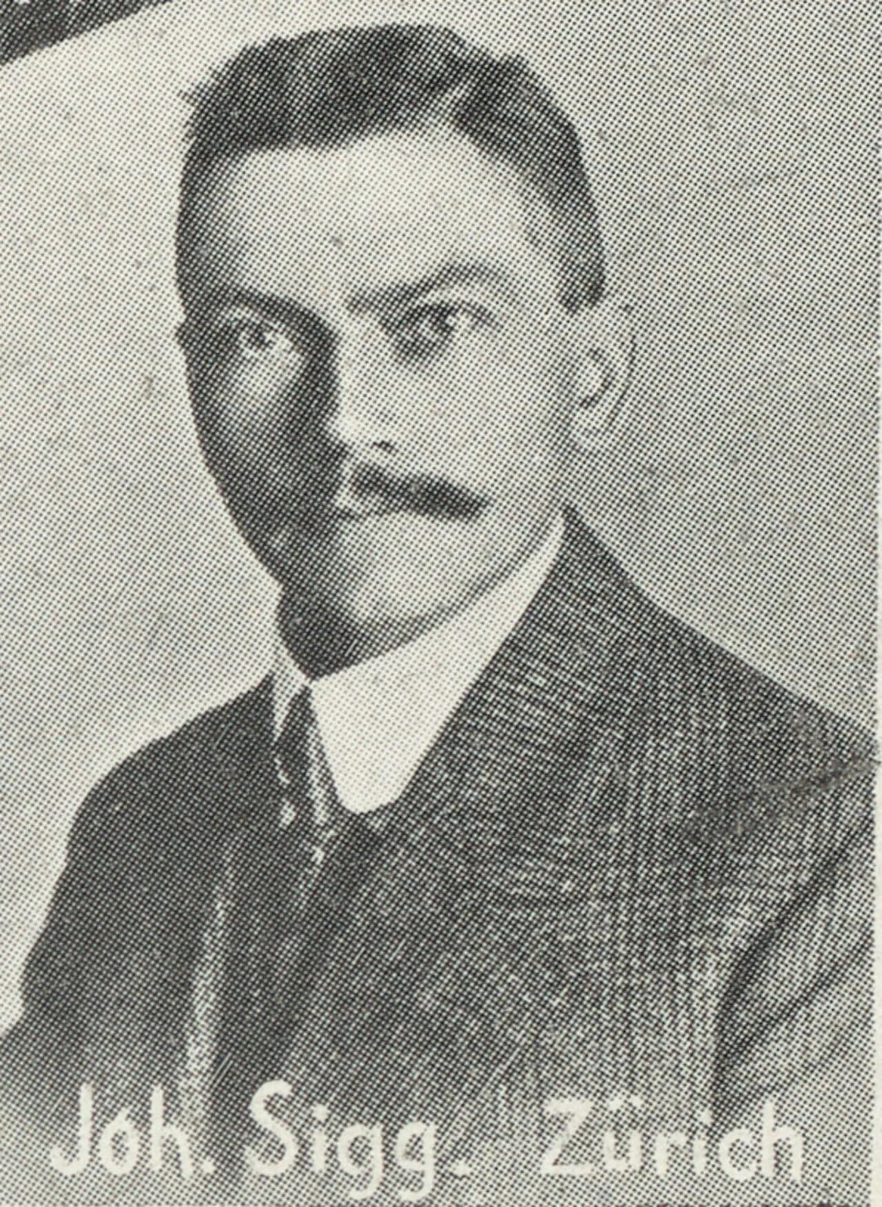 Porträt von Johannes Sigg (1874–1939) – Gedenkseite