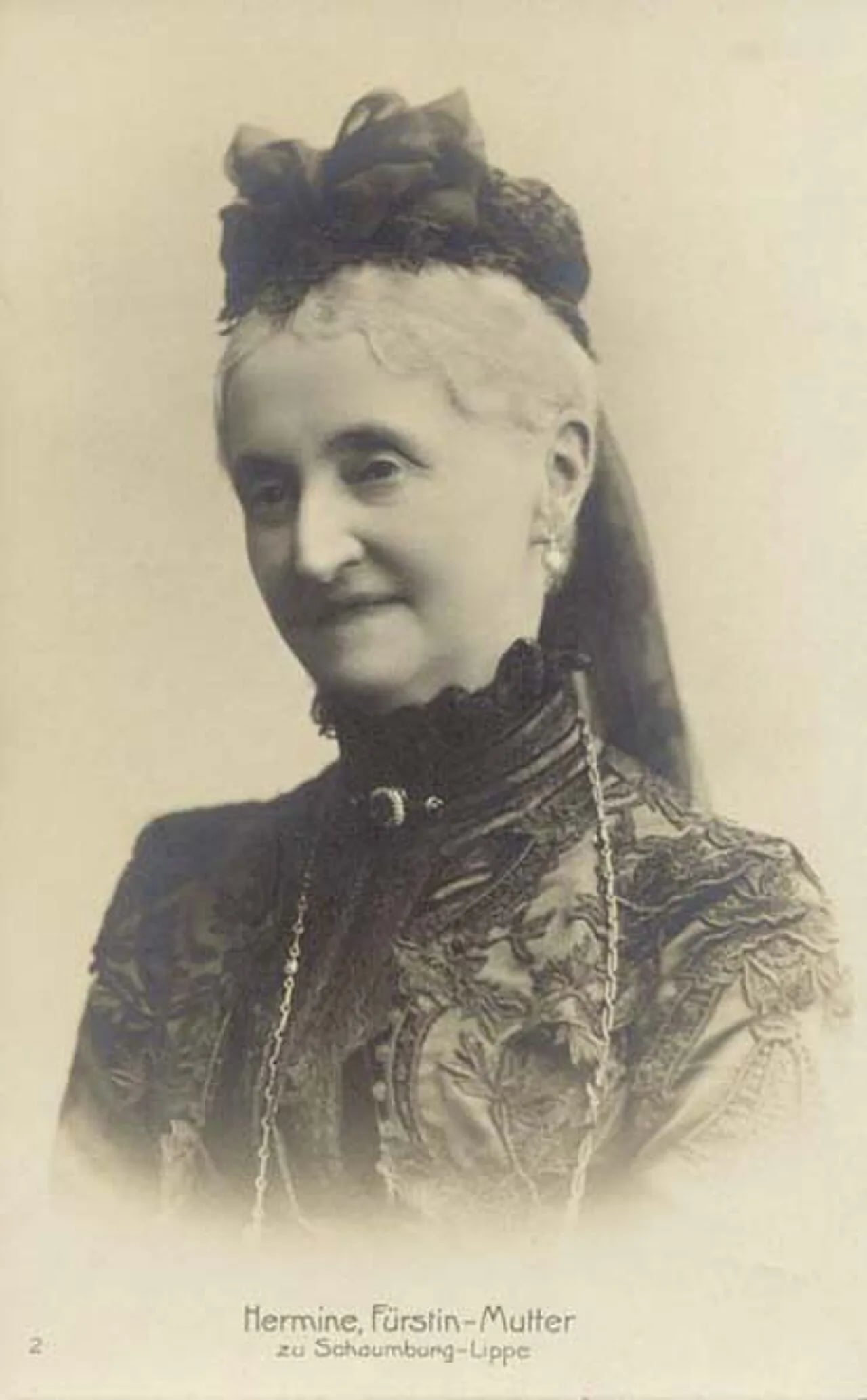 Porträt von Hermine zu Waldeck-Pyrmont (1827–1910) – Gedenkseite