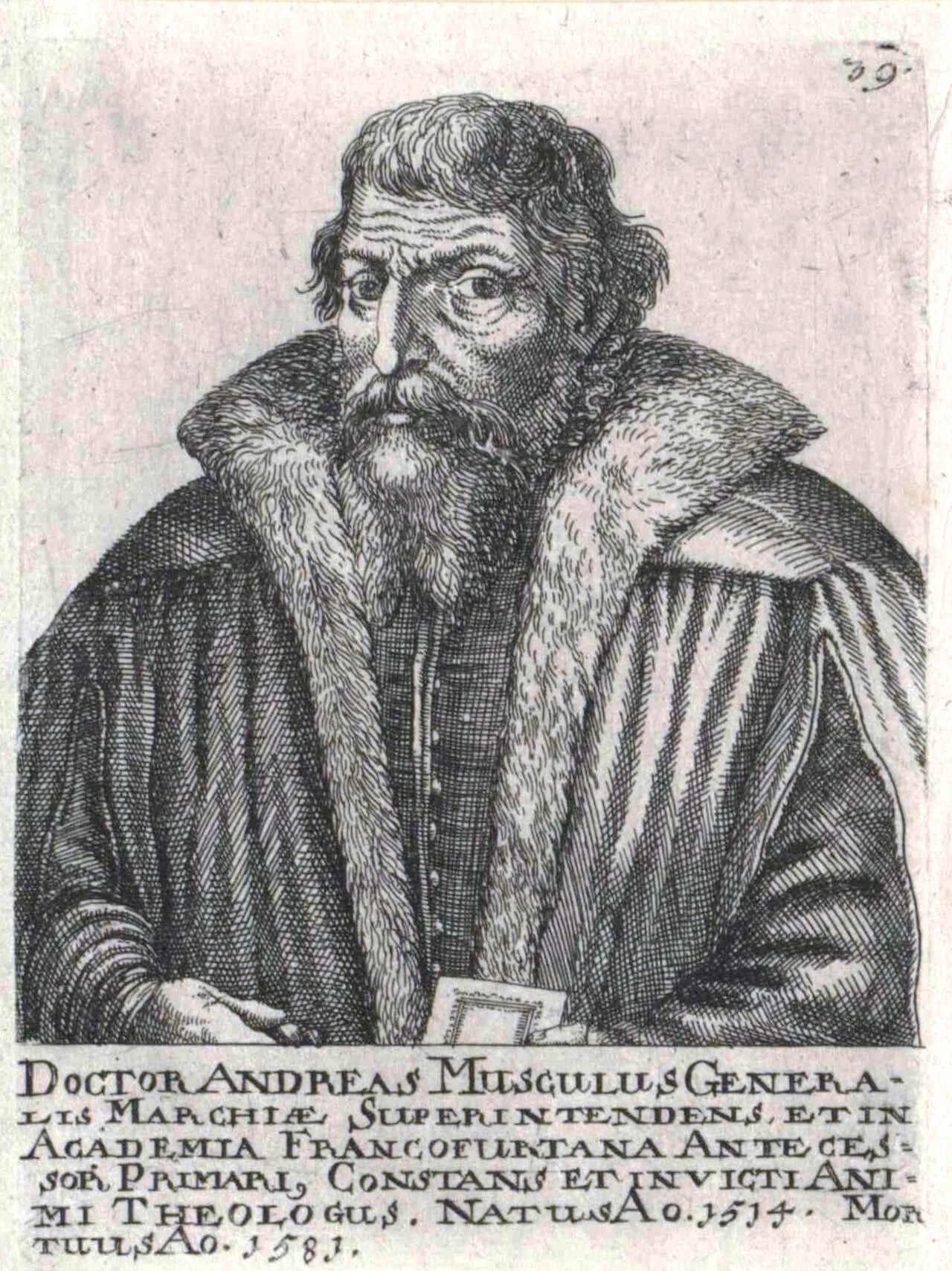 Portrait of Andreas Musculus (1514–1581) – memorial page