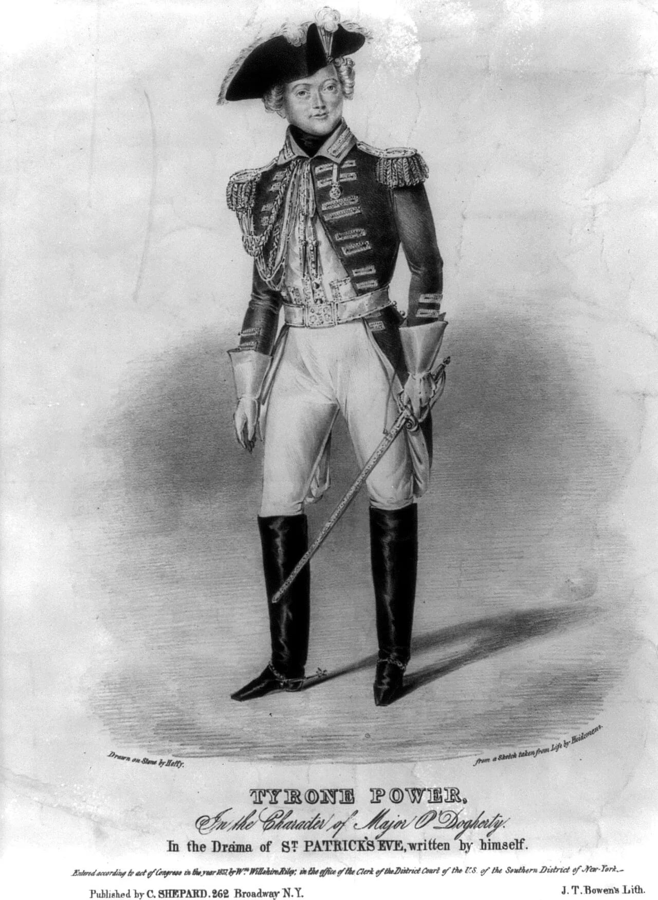 Portrait of Tyrone Power (1795–1841) – memorial page