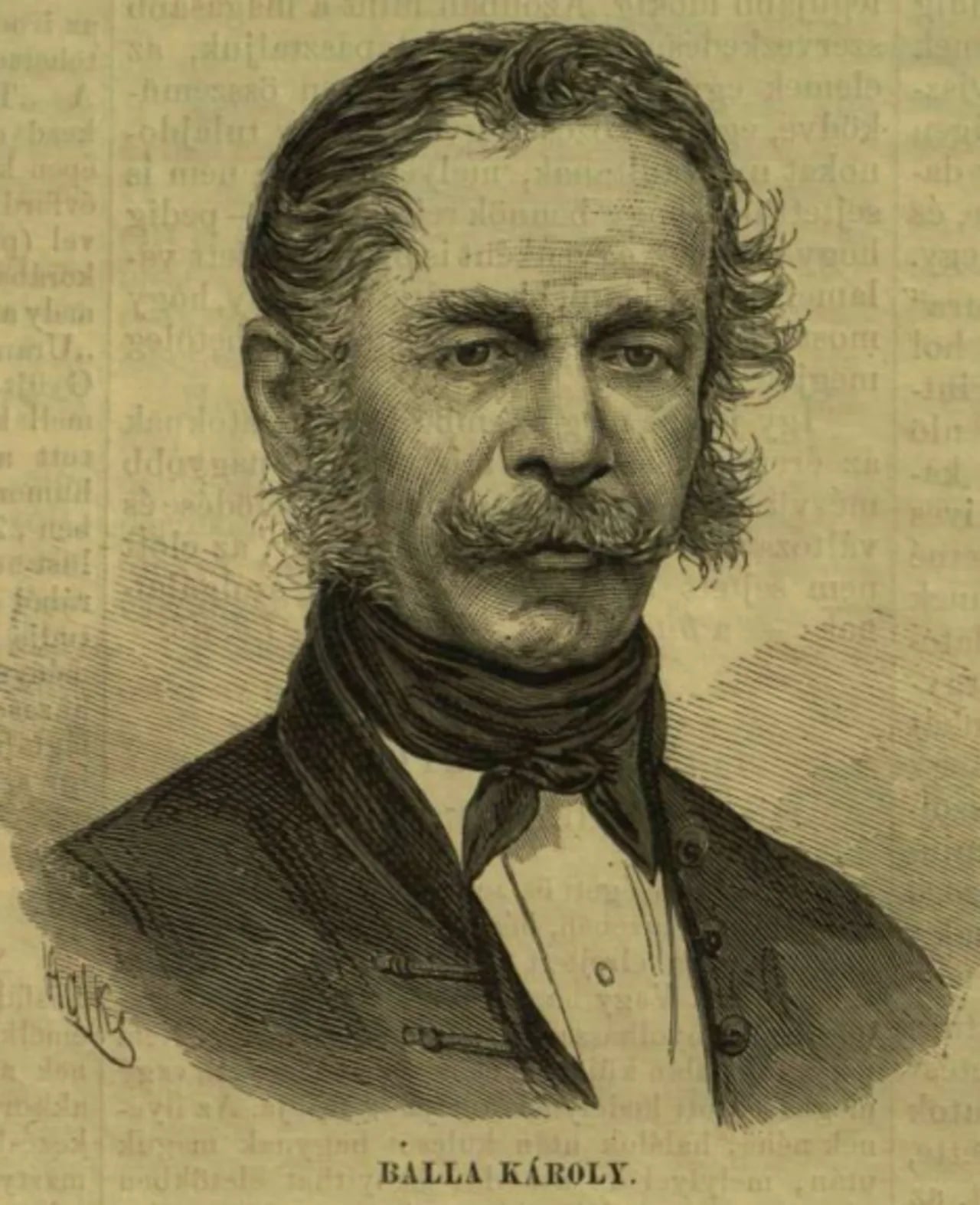 Porträt von Károly Balla (1792–1873) – Gedenkseite