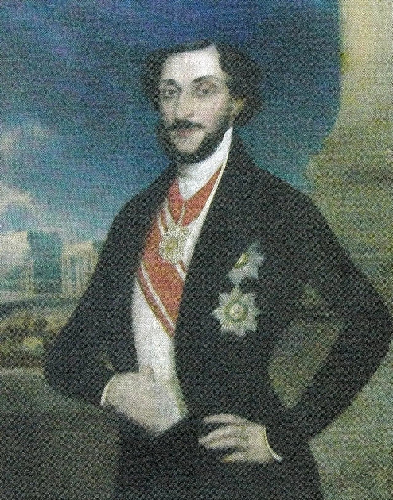Porträt von Barbu Dimitrie Știrbei (1799–1869) – Gedenkseite