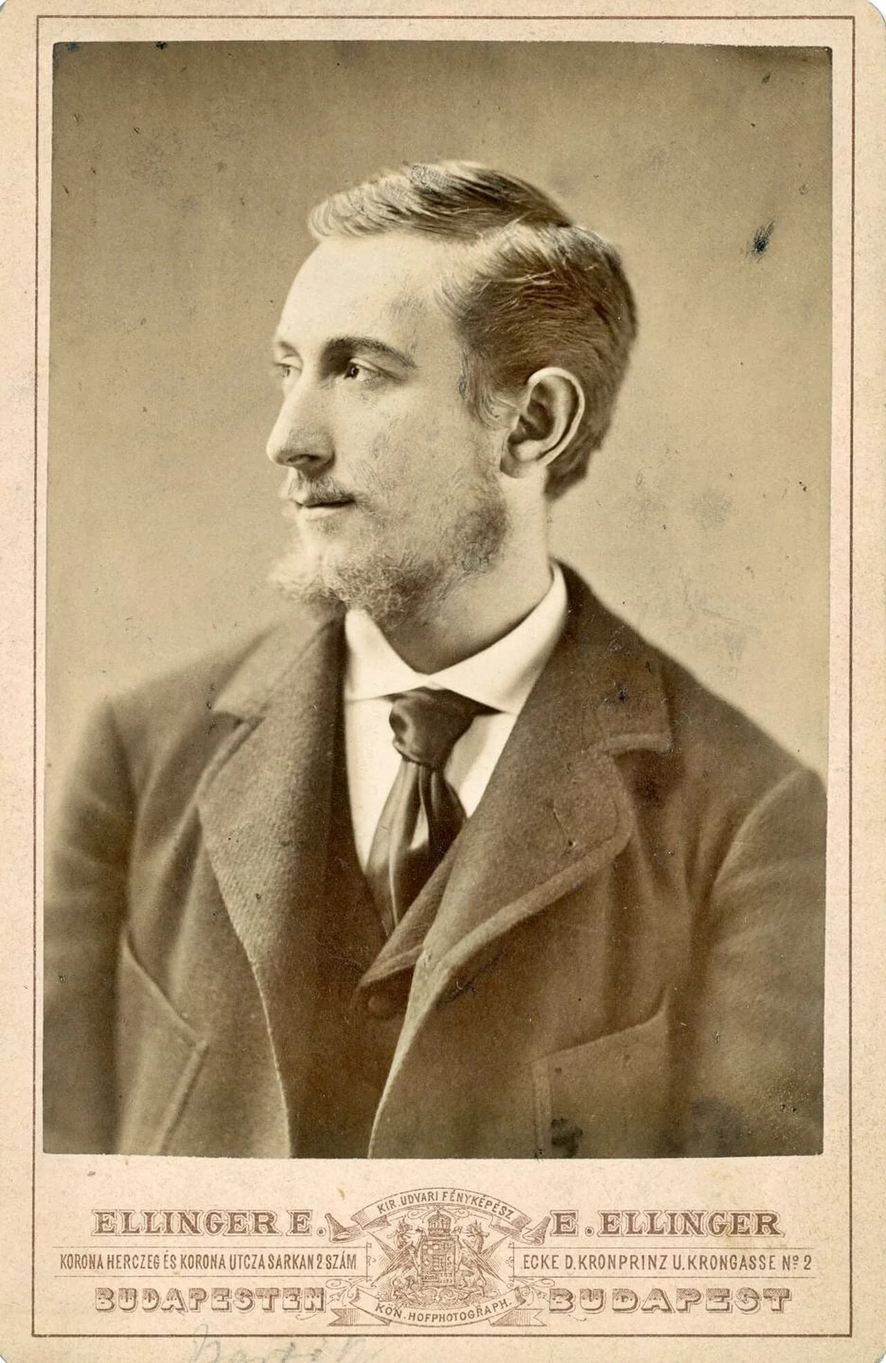 Porträt von Lajos Bartók (1851–1902) – Gedenkseite