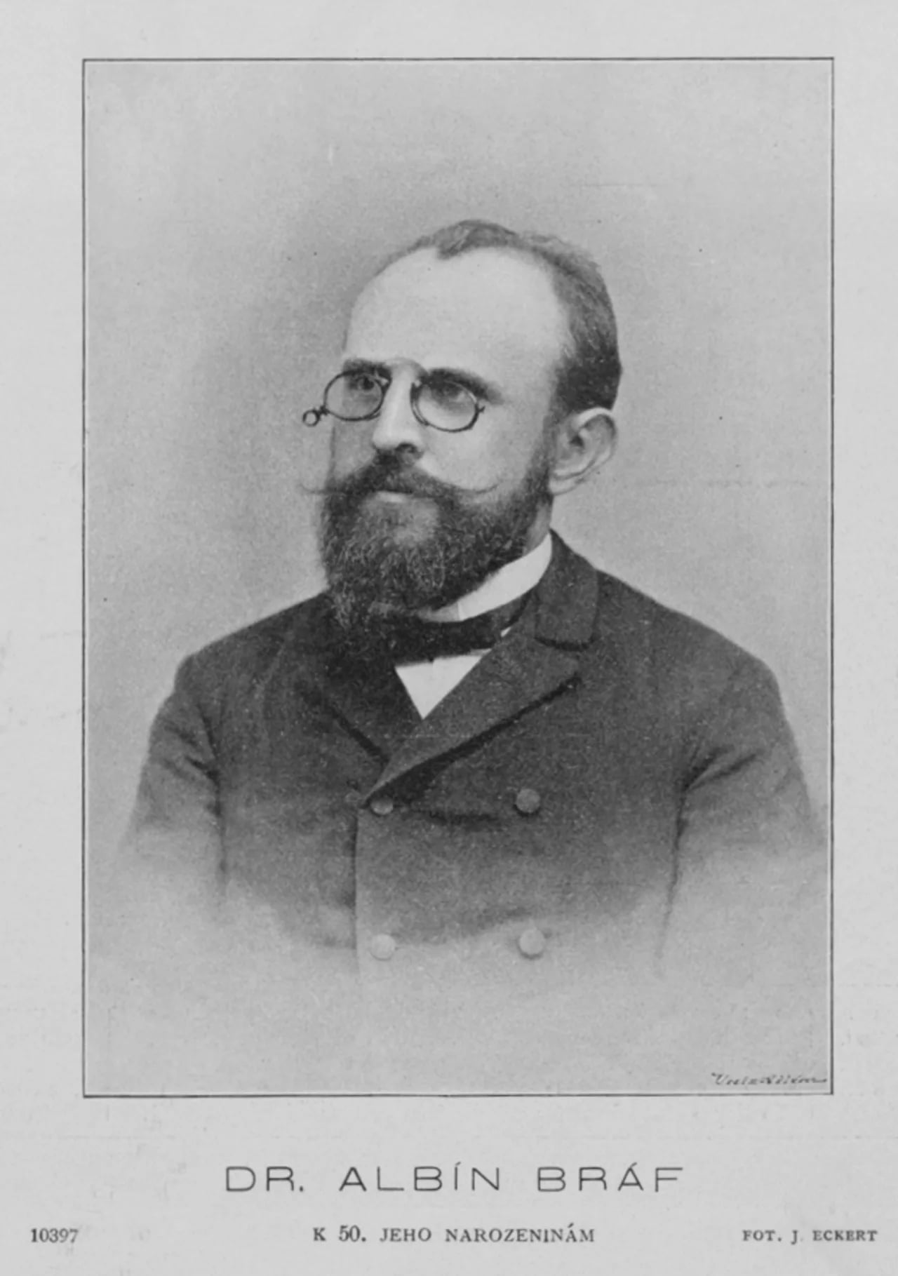 Porträt von Albín Bráf (1851–1912) – Gedenkseite