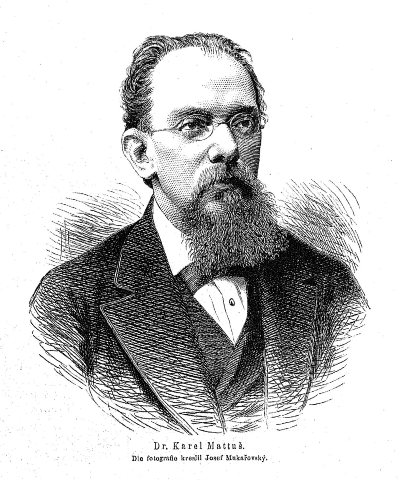 Porträt von Karel Mattuš (1836–1919) – Gedenkseite