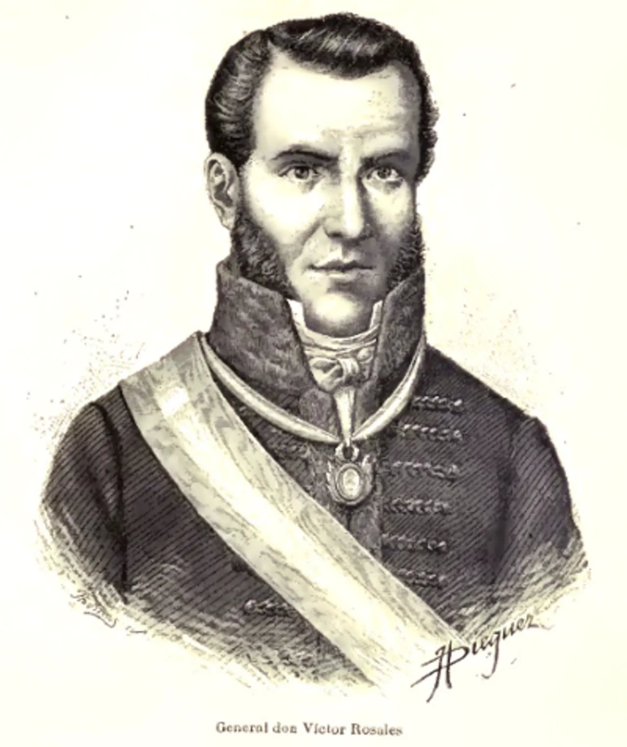 Porträt von Víctor Rosales (1776–1817) – Gedenkseite
