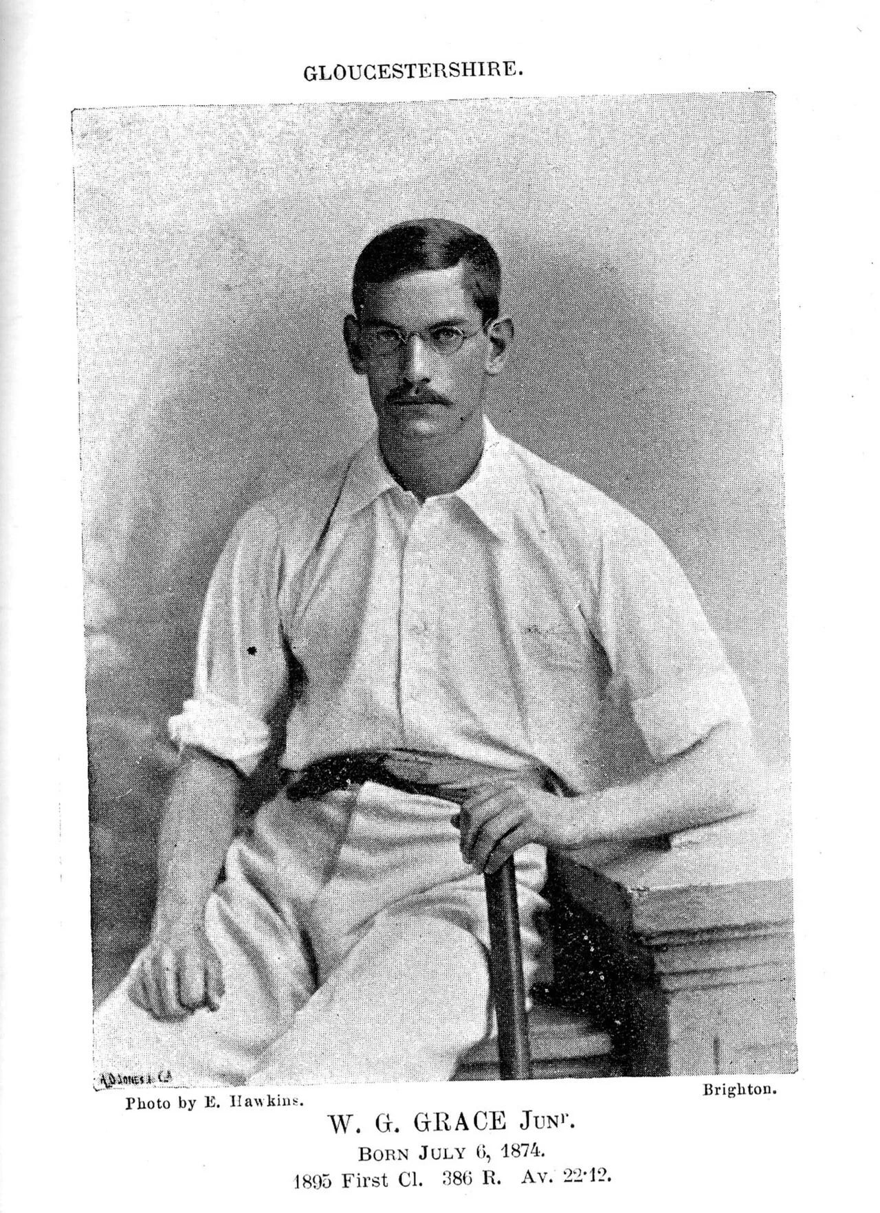Portrait of W. G. Grace, Jr. (1874–1905) – memorial page