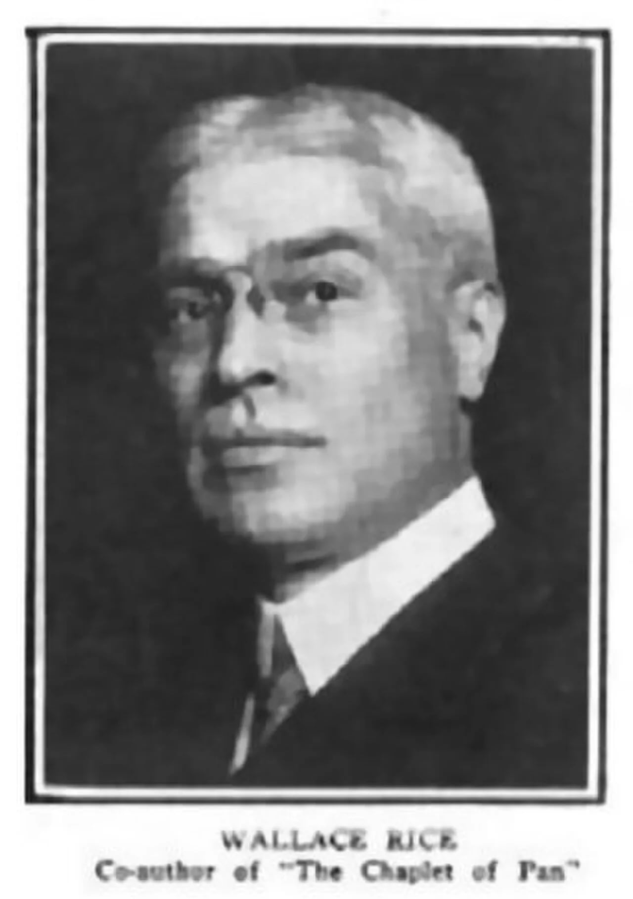 Portrait of Wallace Rice (1859–1939) – memorial page