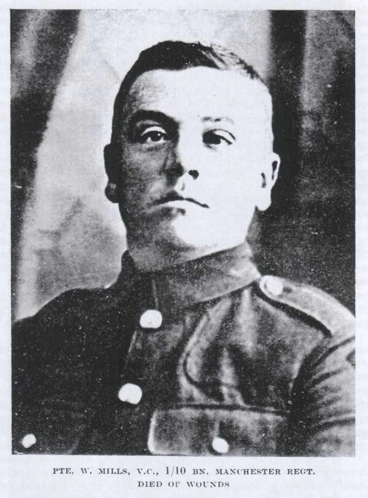 Portrait of Walter Mills (1894–1917) – memorial page
