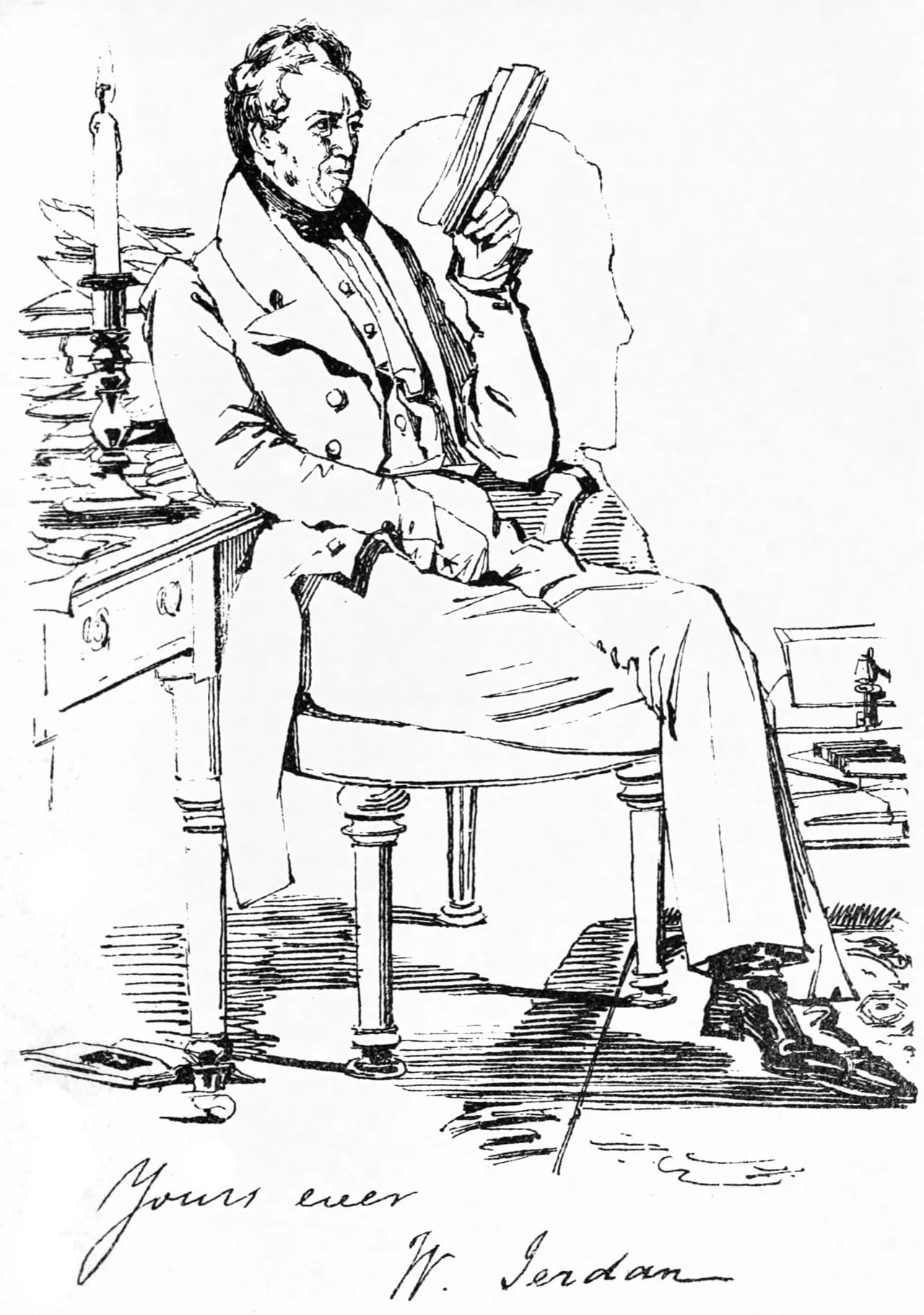 Porträt von William Jerdan (1782–1869) – Gedenkseite