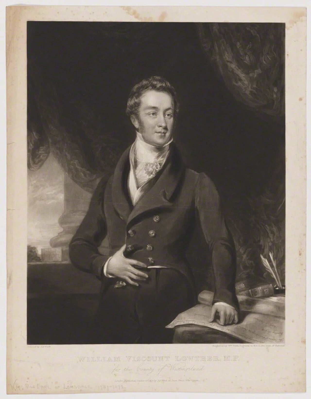 Portrait of William Lowther, 2nd Earl of Lonsdale (1787–1872) – memorial page