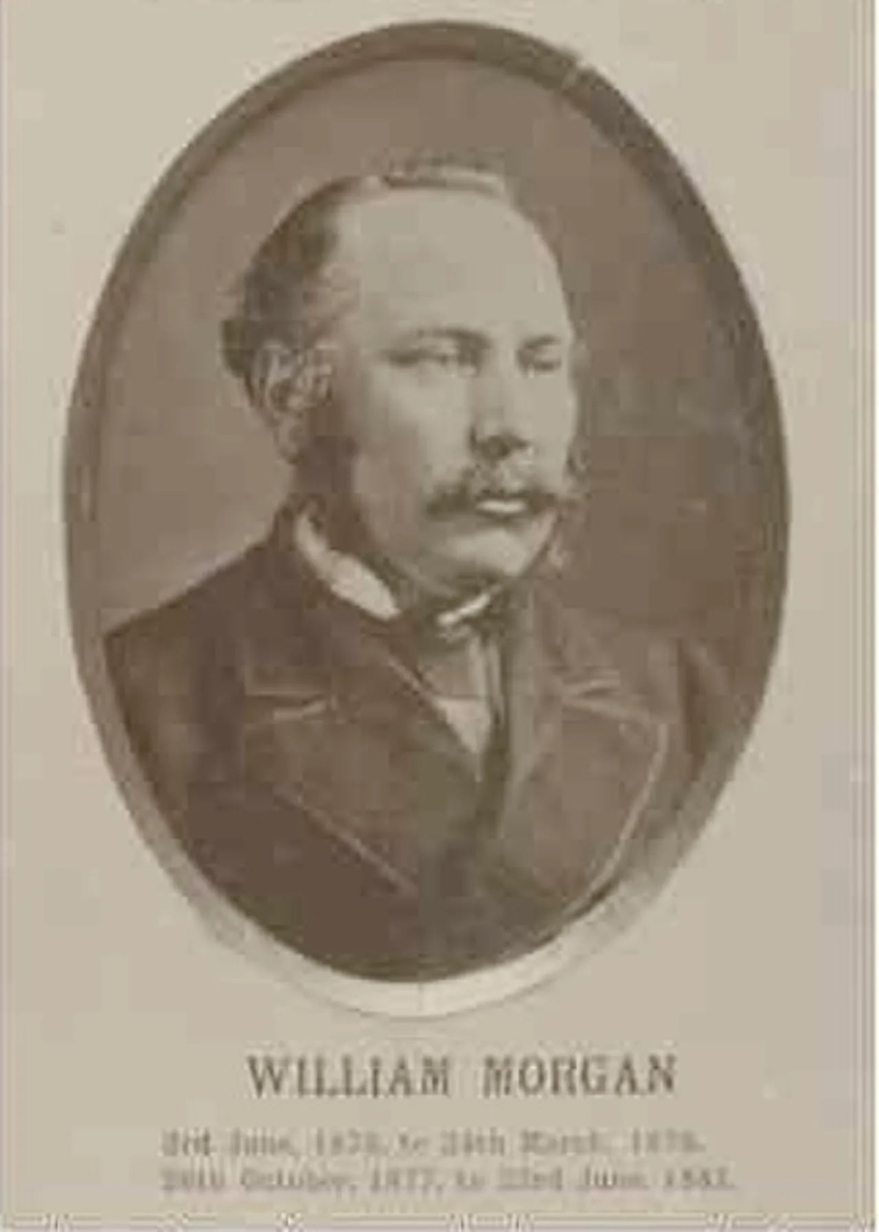 Portrait of William Morgan (1828–1883) – memorial page