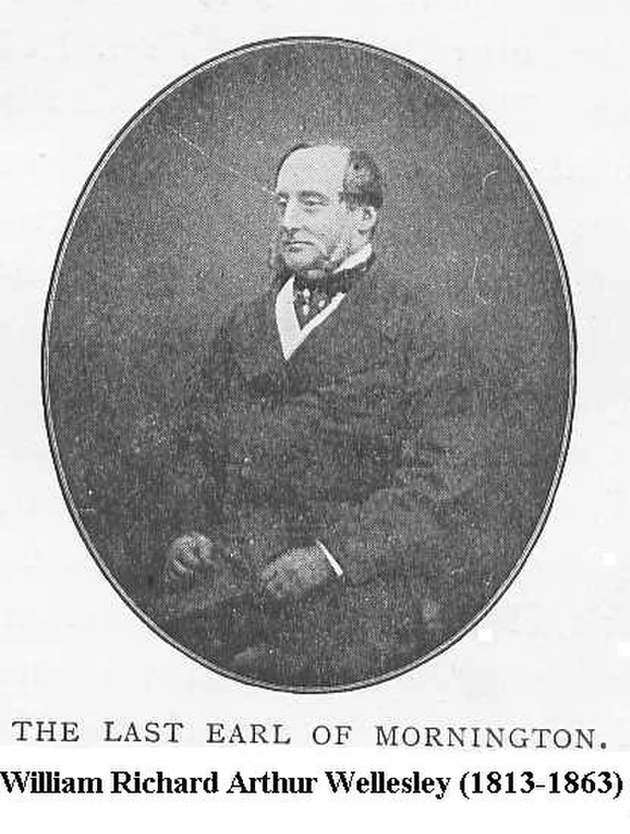 Porträt von William Pole-Tylney-Long-Wellesley, 5th Earl of Mornington (1813–1863) – Gedenkseite