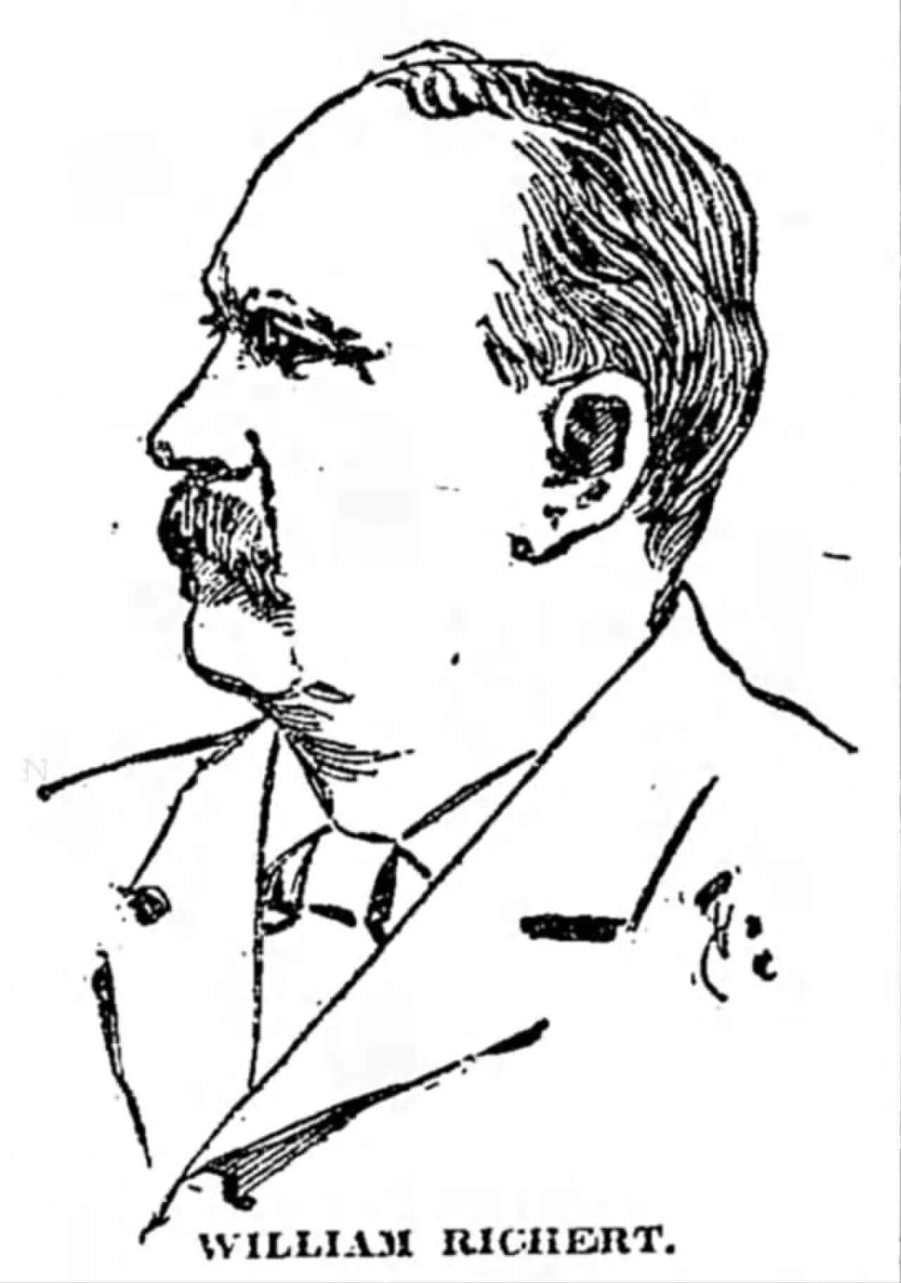 Portrait of William Richert (1858–1912) – memorial page